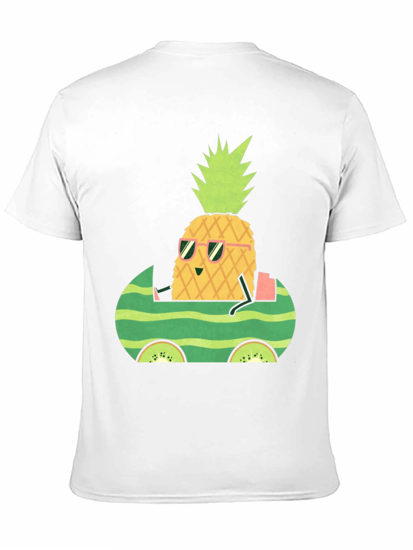 Black Pineapple Watermelon Car Graphic Tee view 11