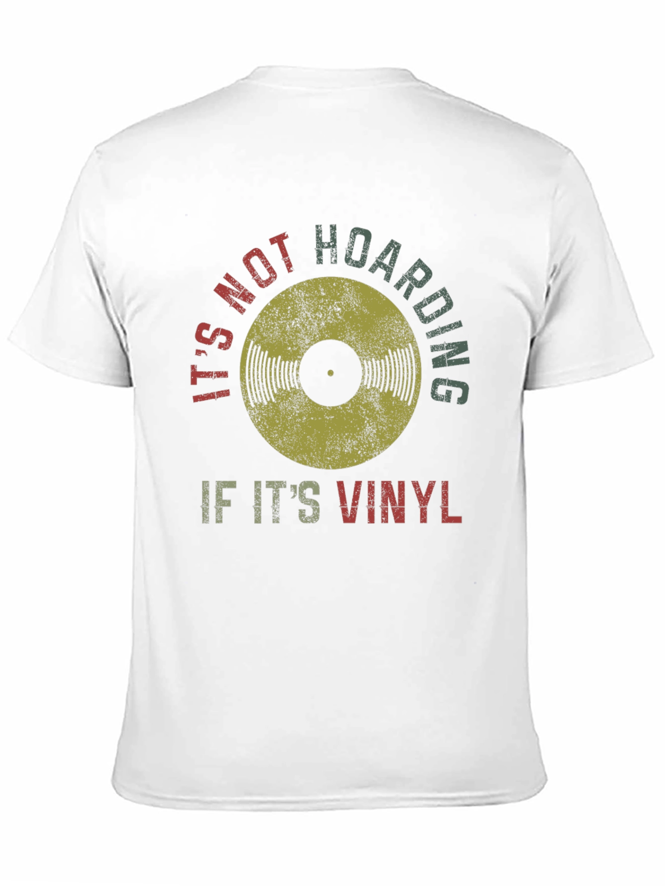 Black It's Not Hoarding if It's Vinyl T-Shirt view 11