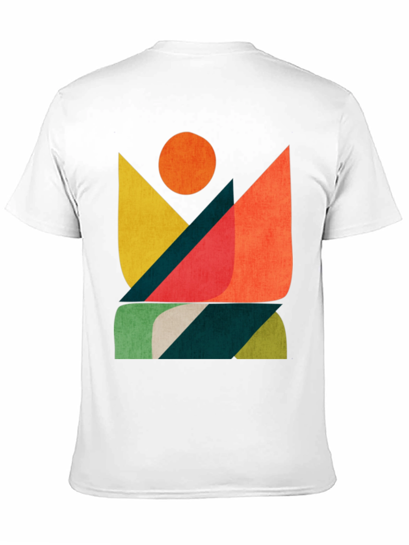 Black Abstract Graphic Print Men's T-Shirt view 11