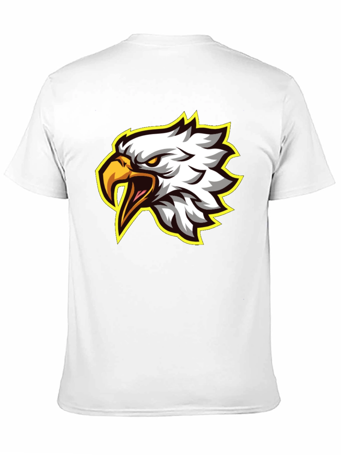 Black Eagle Graphic Tee - Fierce Bird Design Black T-Shirt view 11