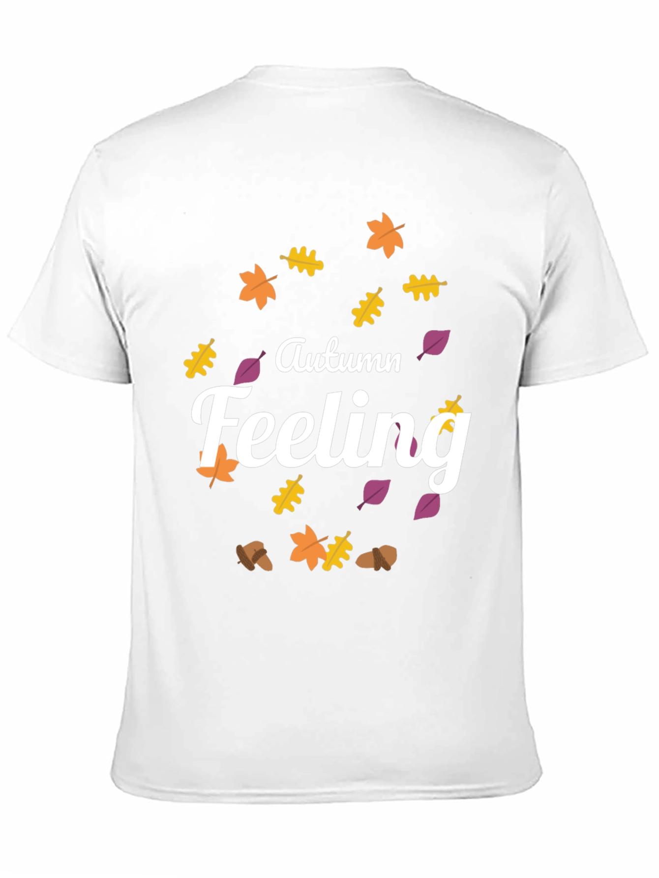 Black Autumn Feeling Black T-Shirt view 11