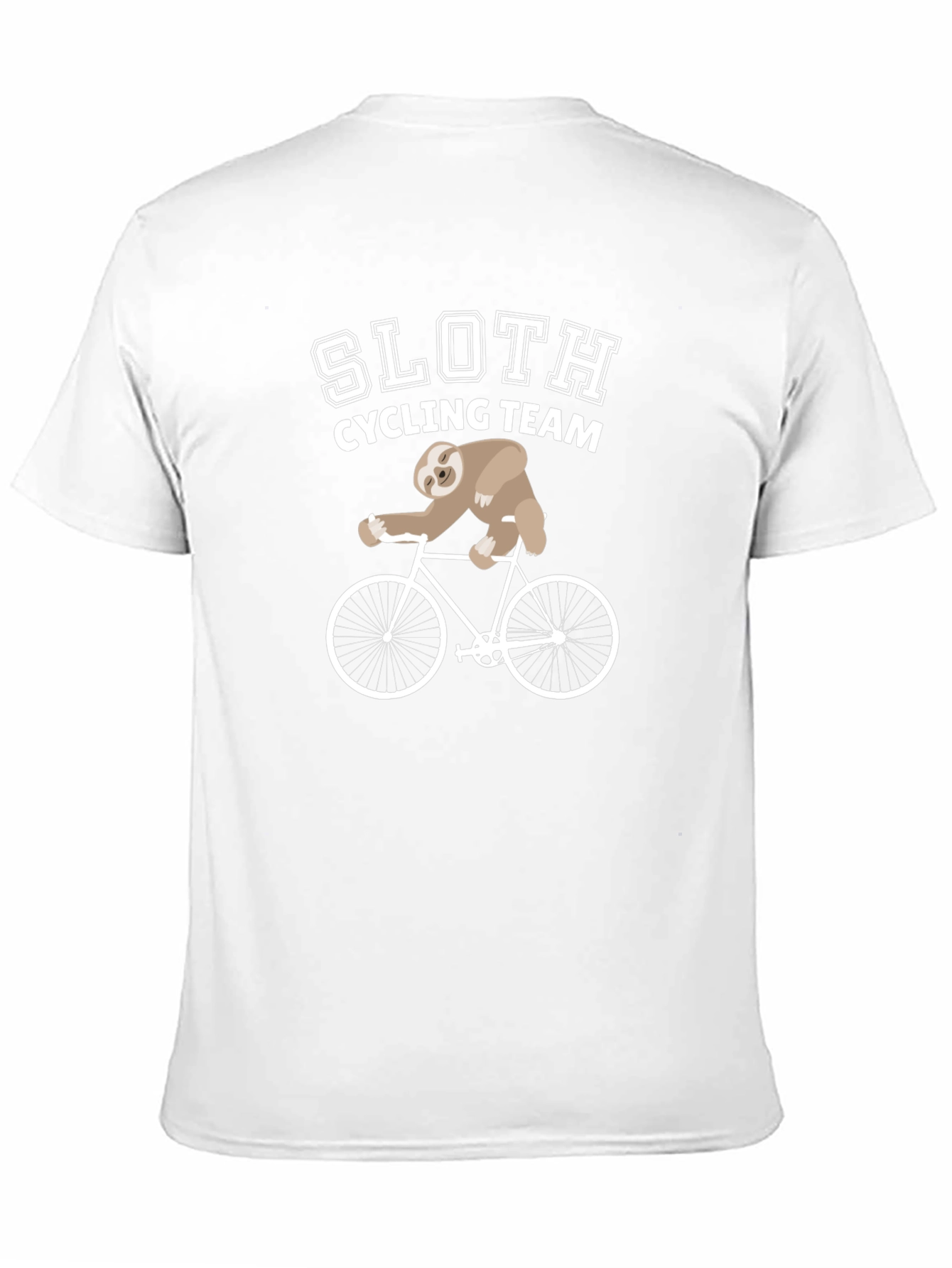 Black Sloth Cycling Team Black T-Shirt view 11
