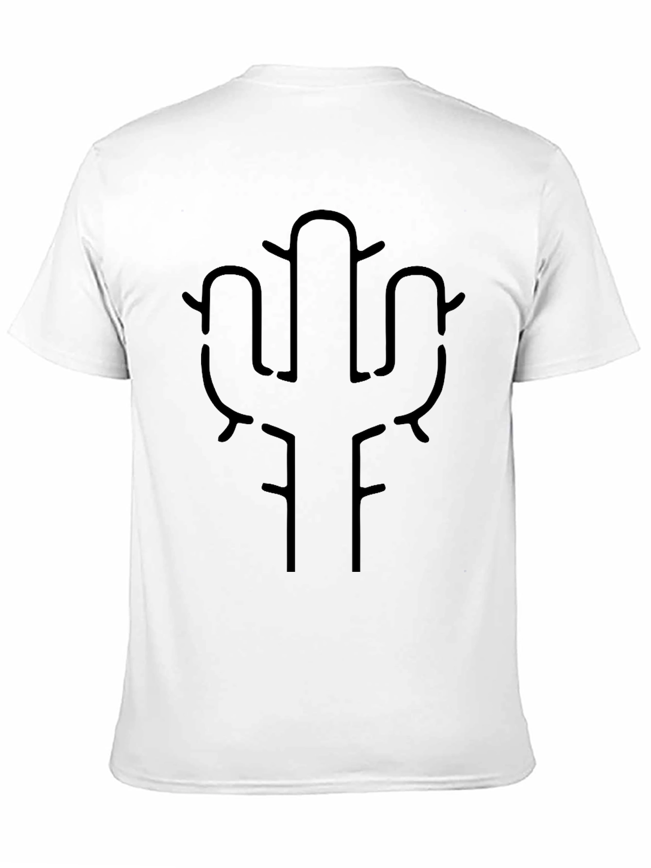 Black Cactus Graphic Tee - Minimalist Desert Style view 11