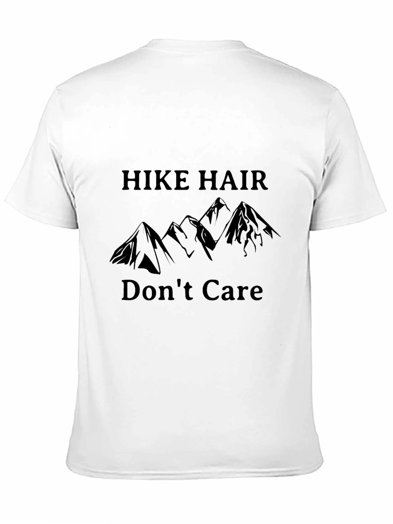 Black Hike Hair Don't Care Black T-Shirt view 11