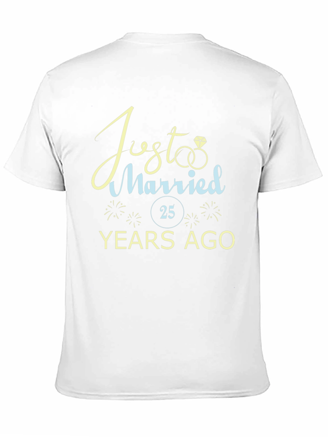 Black Just Married 25 Years Ago Anniversary T-Shirt view 11