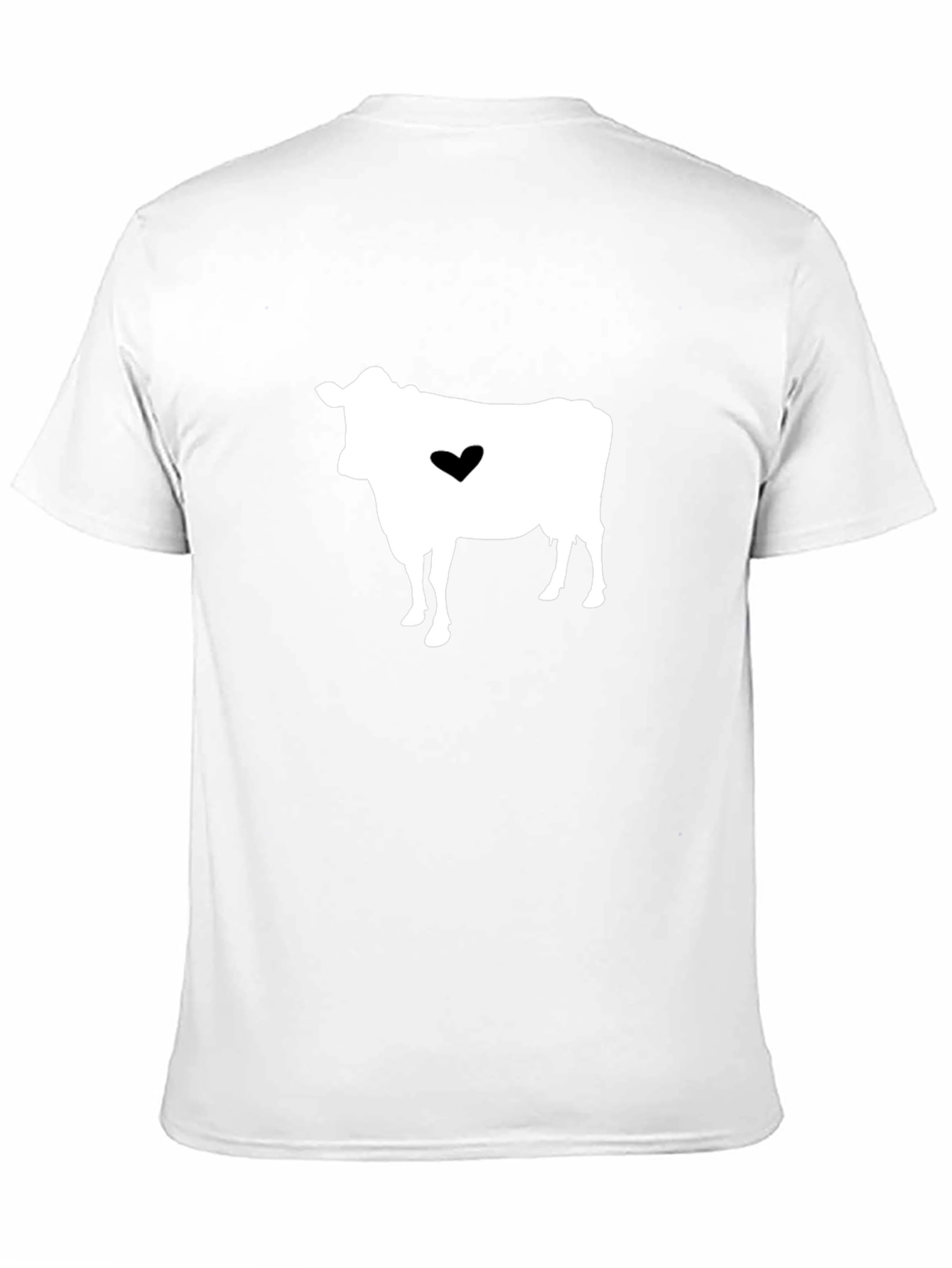 Black Cow Heart Graphic T-Shirt - Black Casual Tee view 11