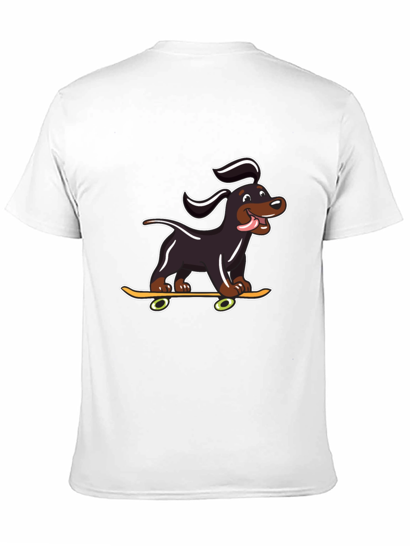 Black Skateboarding Dog Graphic T-Shirt view 11