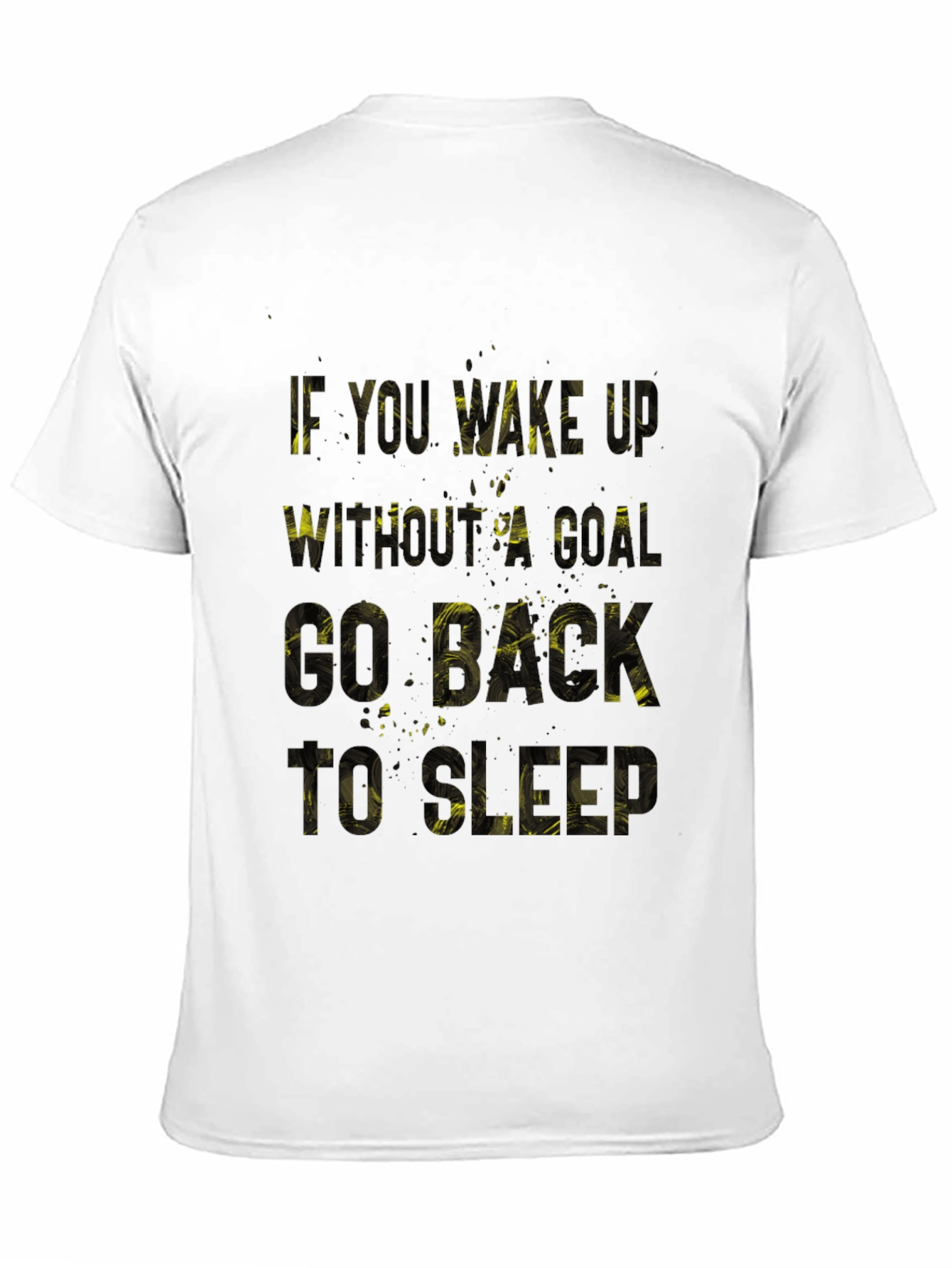 Black Motivational T-Shirt - Go Back to Sleep - Mens Black Tee view 11