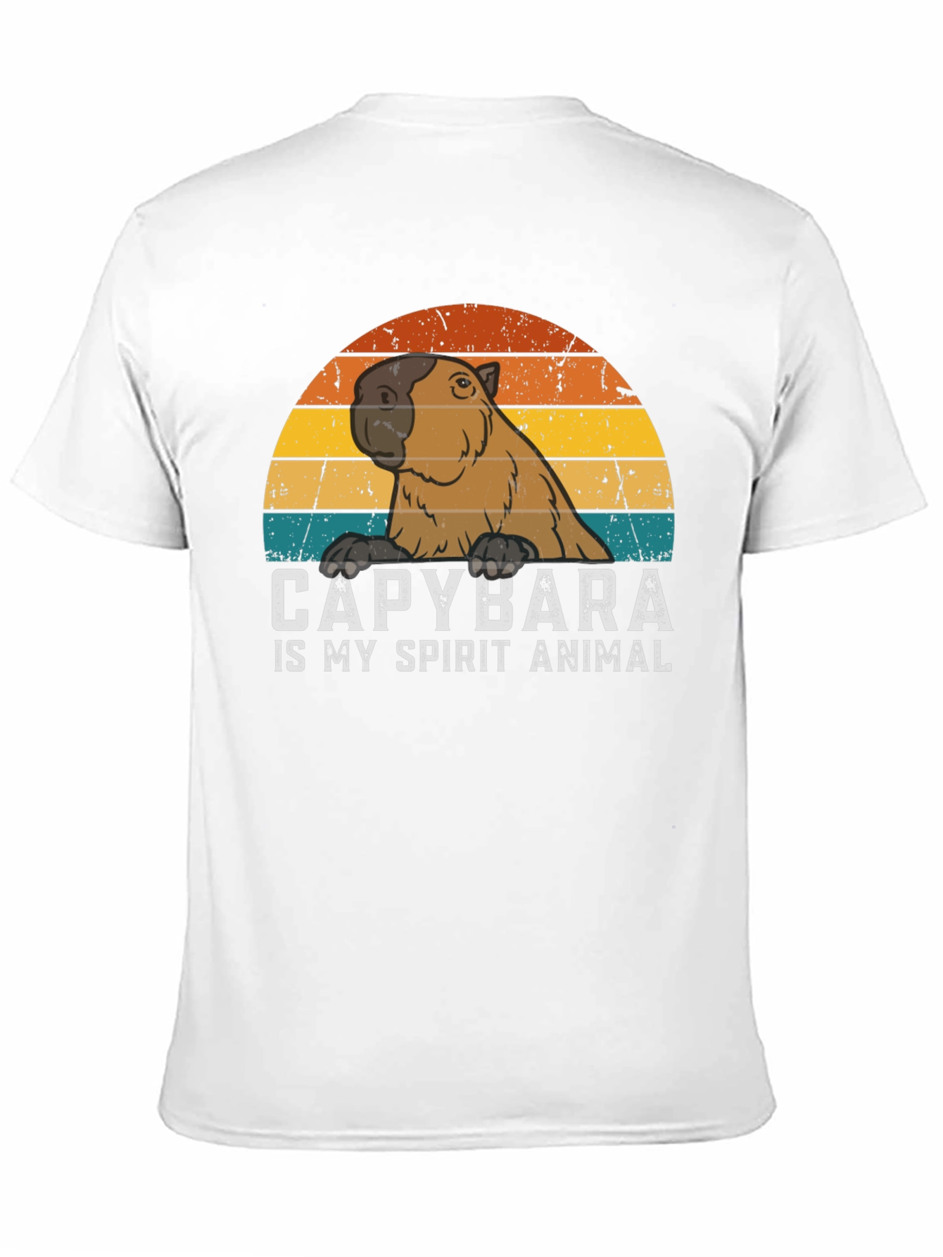 Black Capybara Spirit Animal Graphic Tee - Cool Retro Design view 11