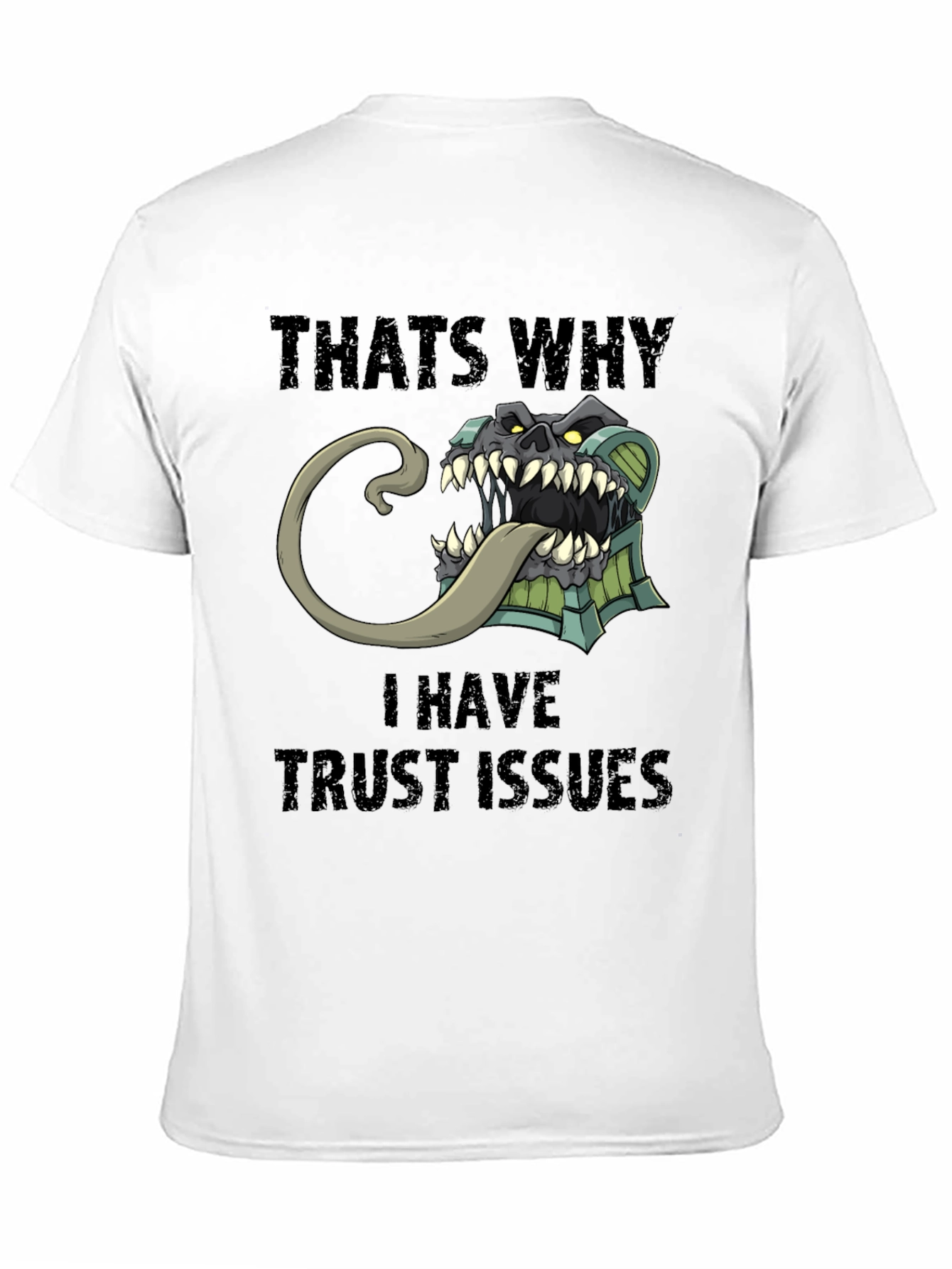 Black Trust Issues T-Shirt Funny Mimic Monster Tee view 11