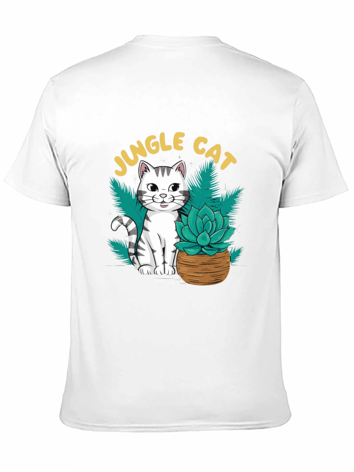 Black Jungle Cat Graphic T-Shirt - Cool Cat Lover Tee view 11