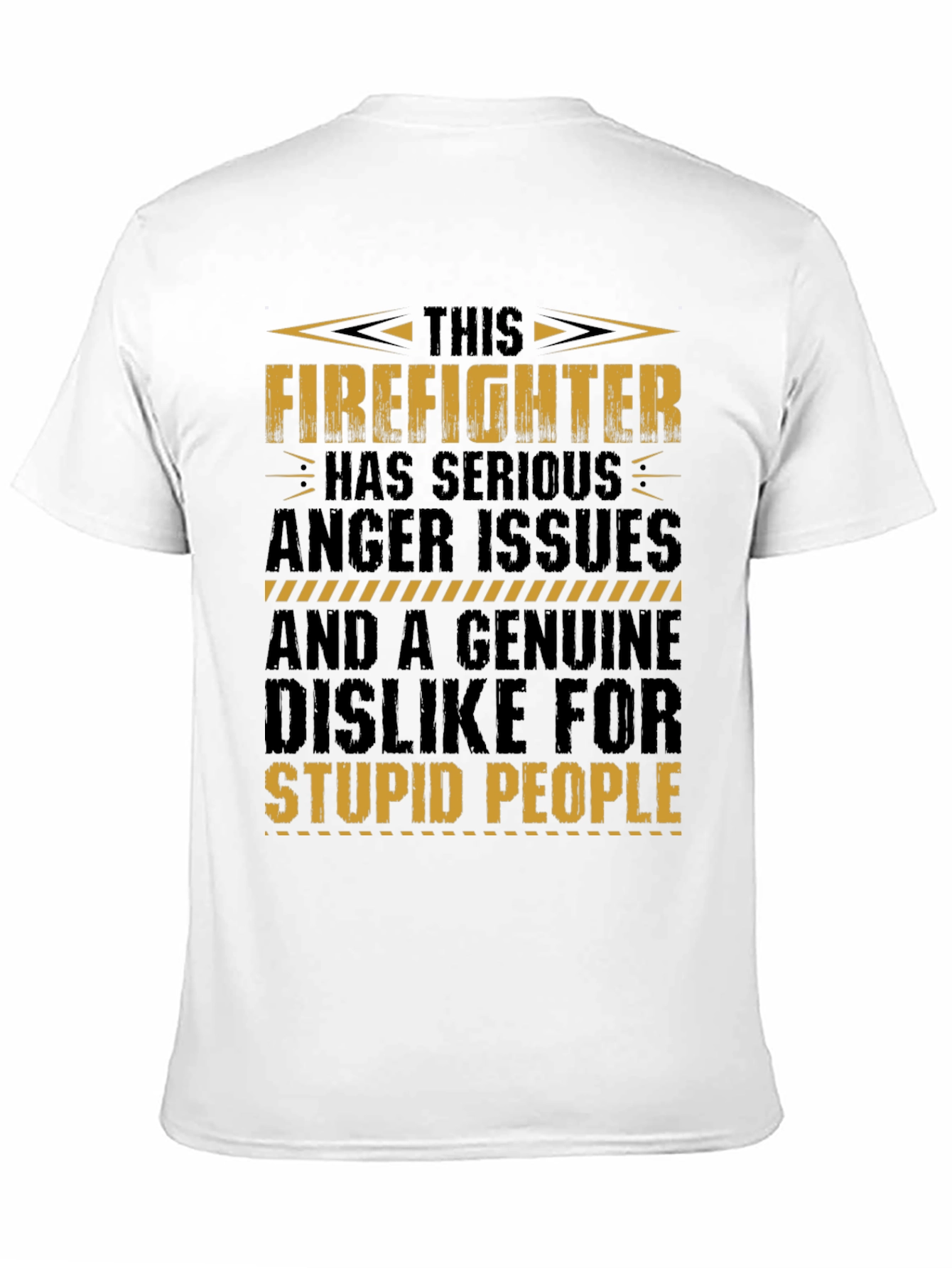 Black Firefighter Anger Issues Graphic Tee view 11