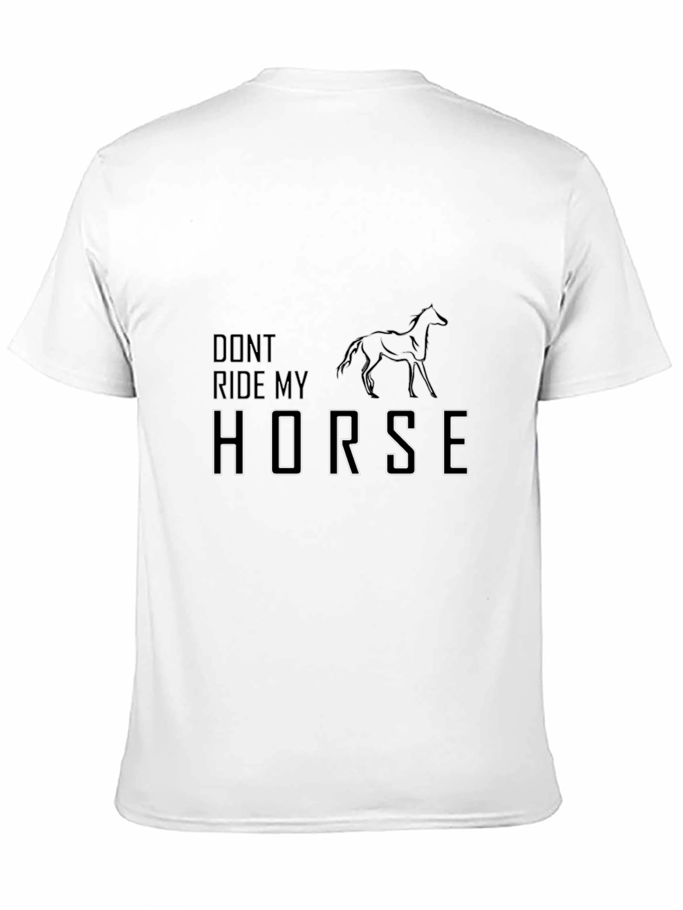 Black Don't Ride My Horse Graphic Tee - Black Cotton T-Shirt view 11