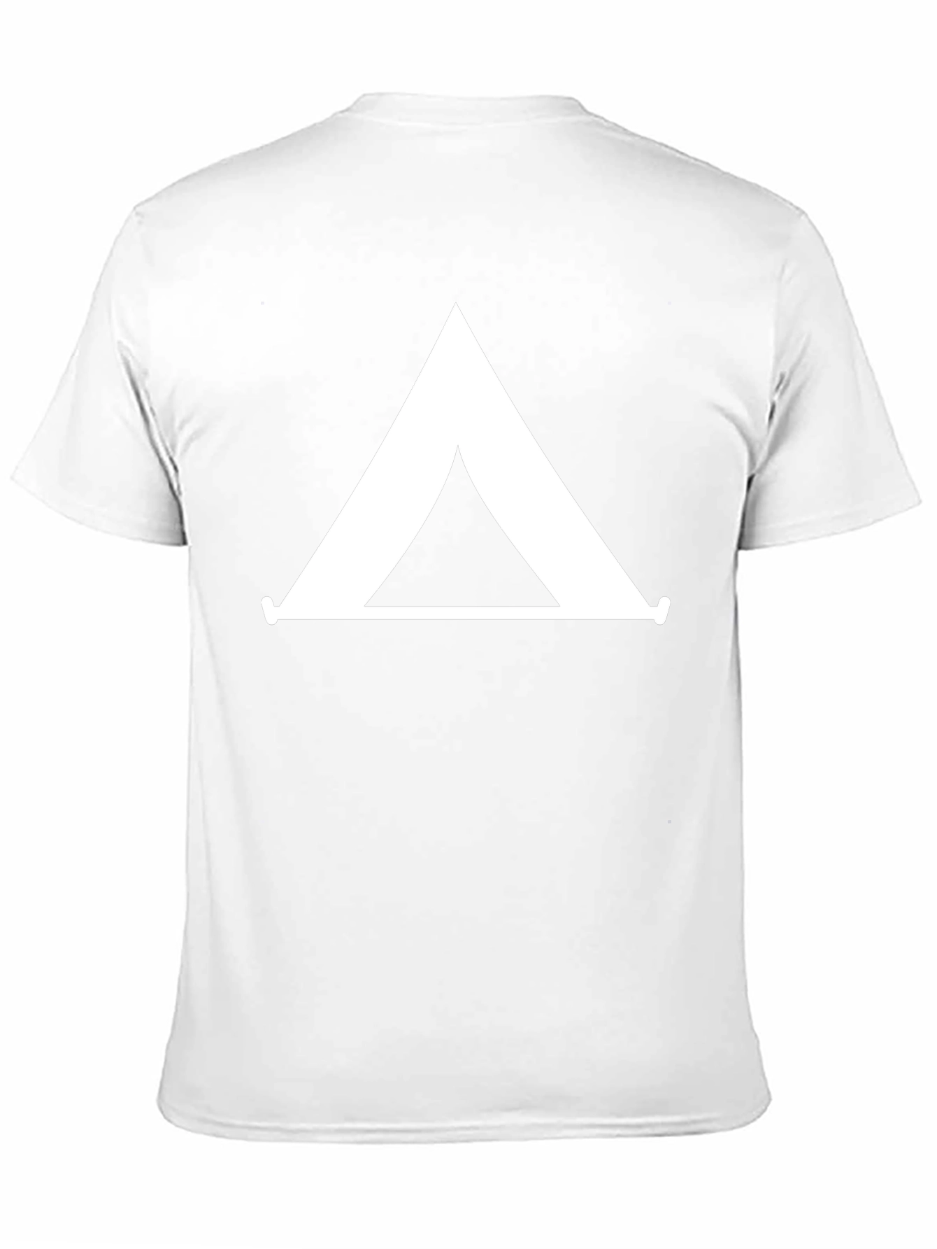 Black Minimalist Camping Tent Graphic Tee - Black Cotton T-Shirt view 11