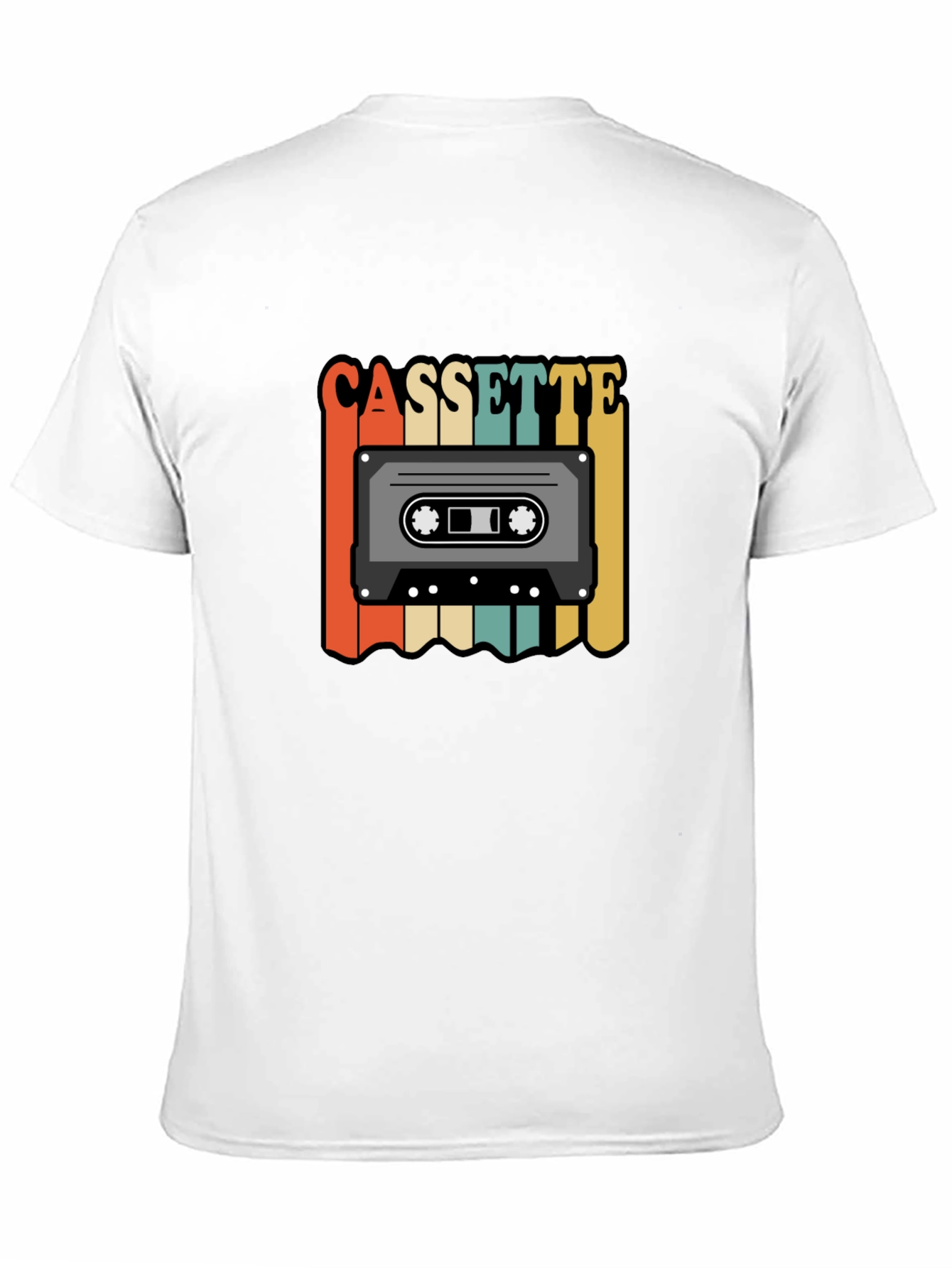Black Retro Cassette Tape Graphic Tee view 11