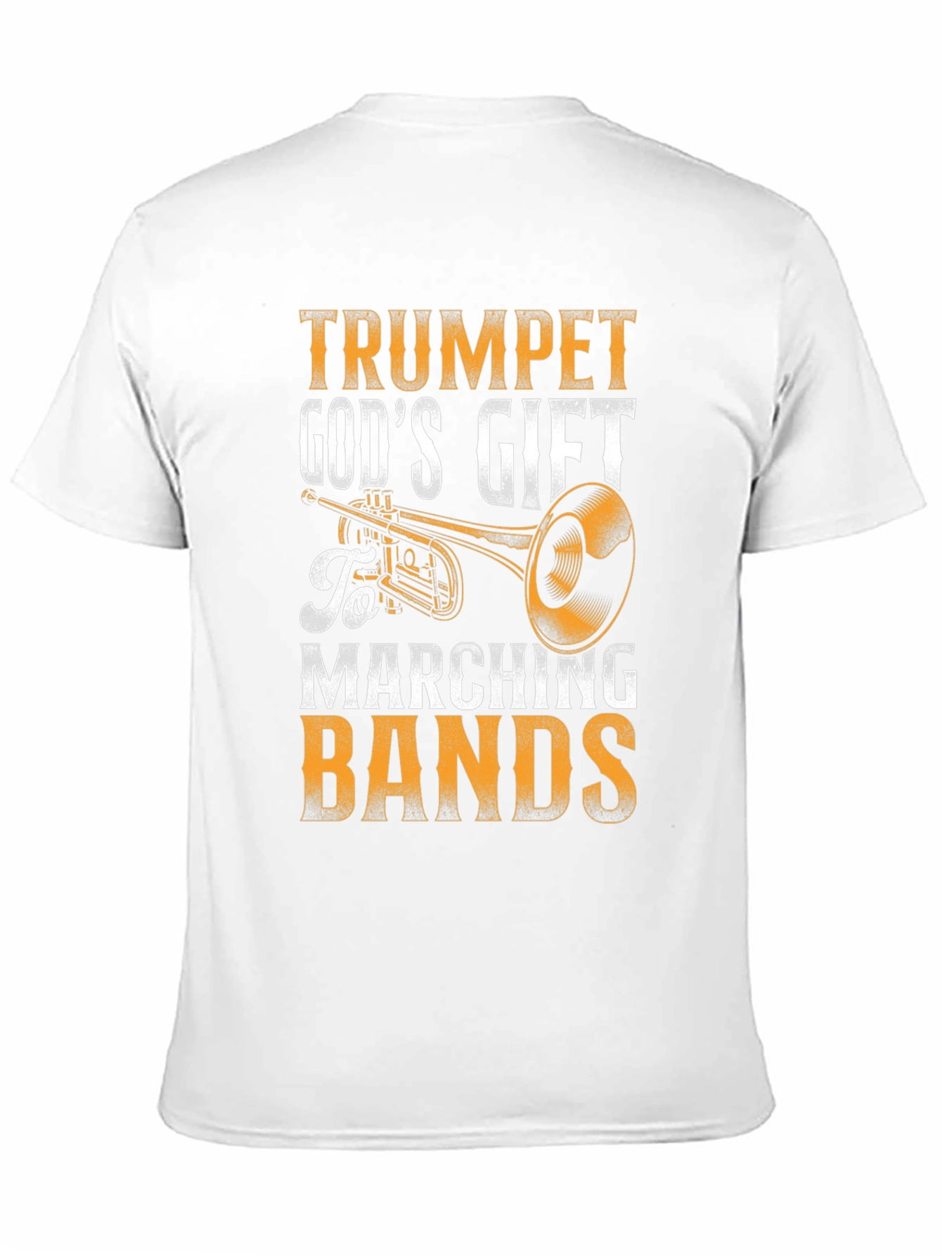 Black Trumpet God's Gift Marching Bands Black T-Shirt view 11
