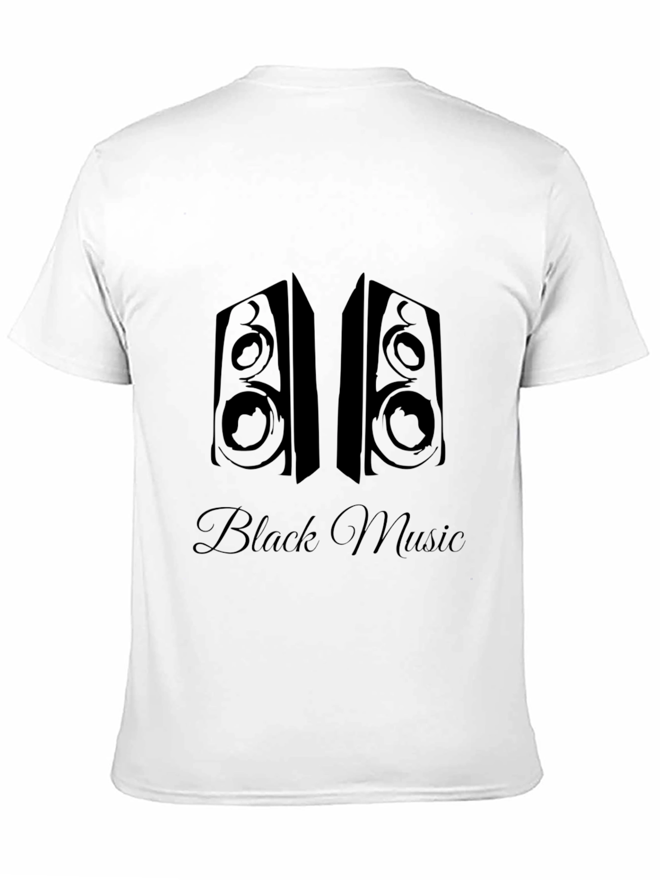 Black Black Music Speaker T-Shirt - Stylish Graphic Tee view 11