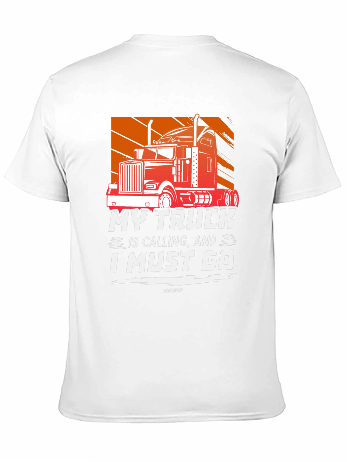 Black My Truck is Calling Men's Graphic T-Shirt view 11