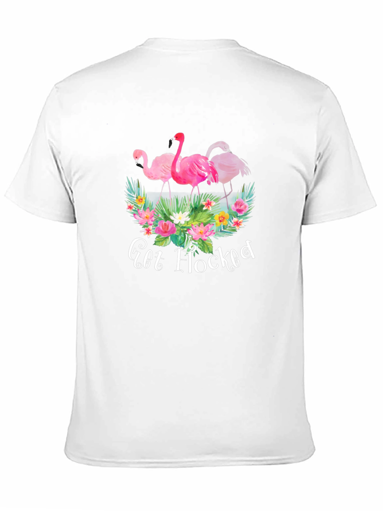 Black Get Flocked Flamingo Graphic T-Shirt view 11