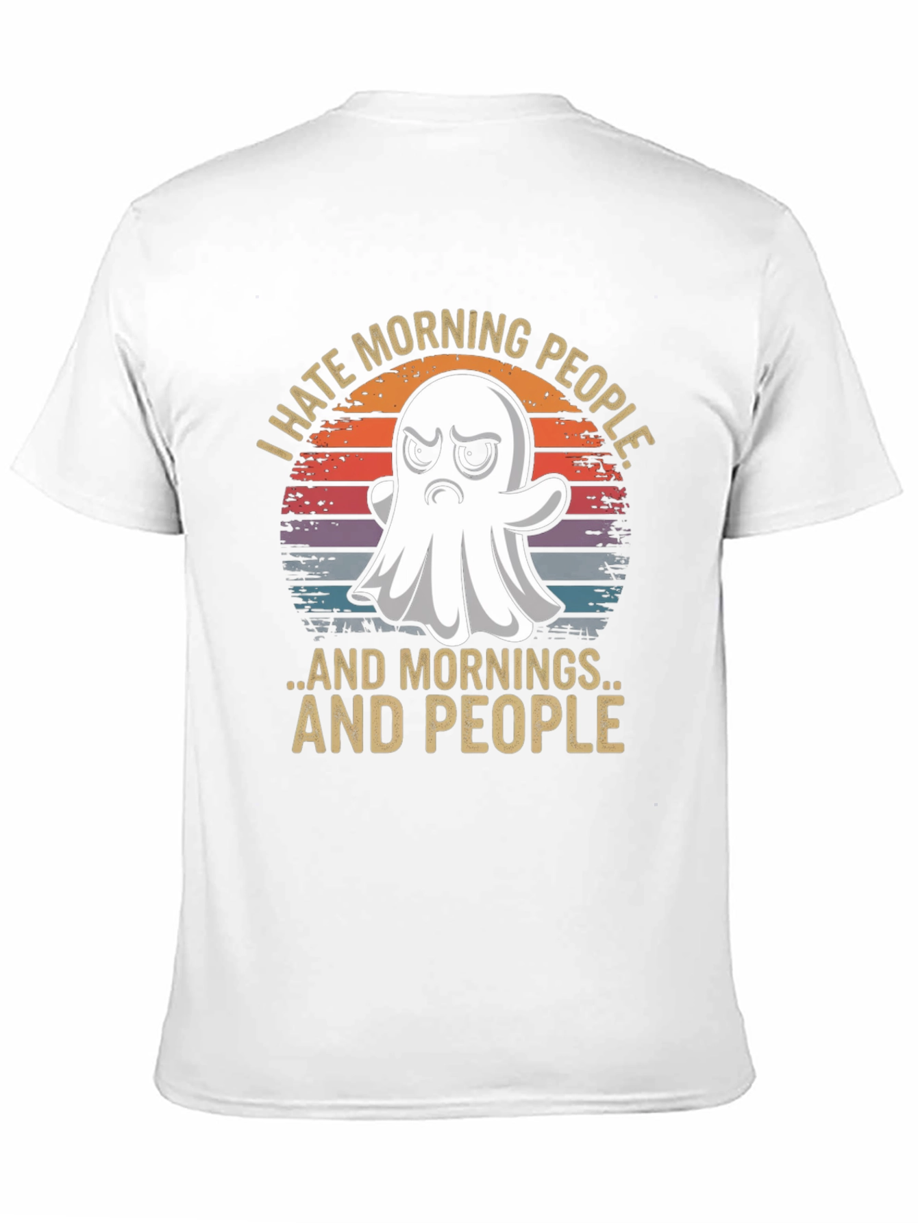 Black I Hate Morning People T-Shirt view 11