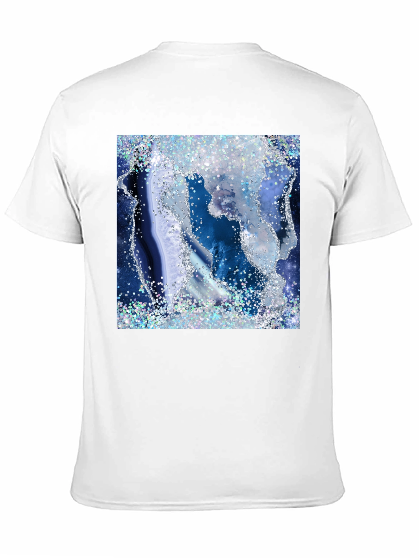 Black Blue Geode Glitter Graphic Tee view 11