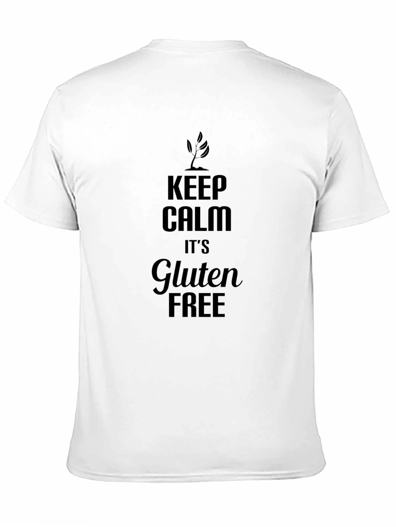 Black Keep Calm It's Gluten Free Black T-Shirt view 11