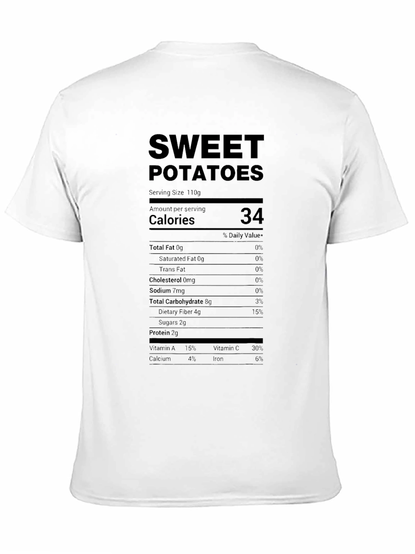 Black Sweet Potatoes Nutrition Facts Black T-Shirt view 11