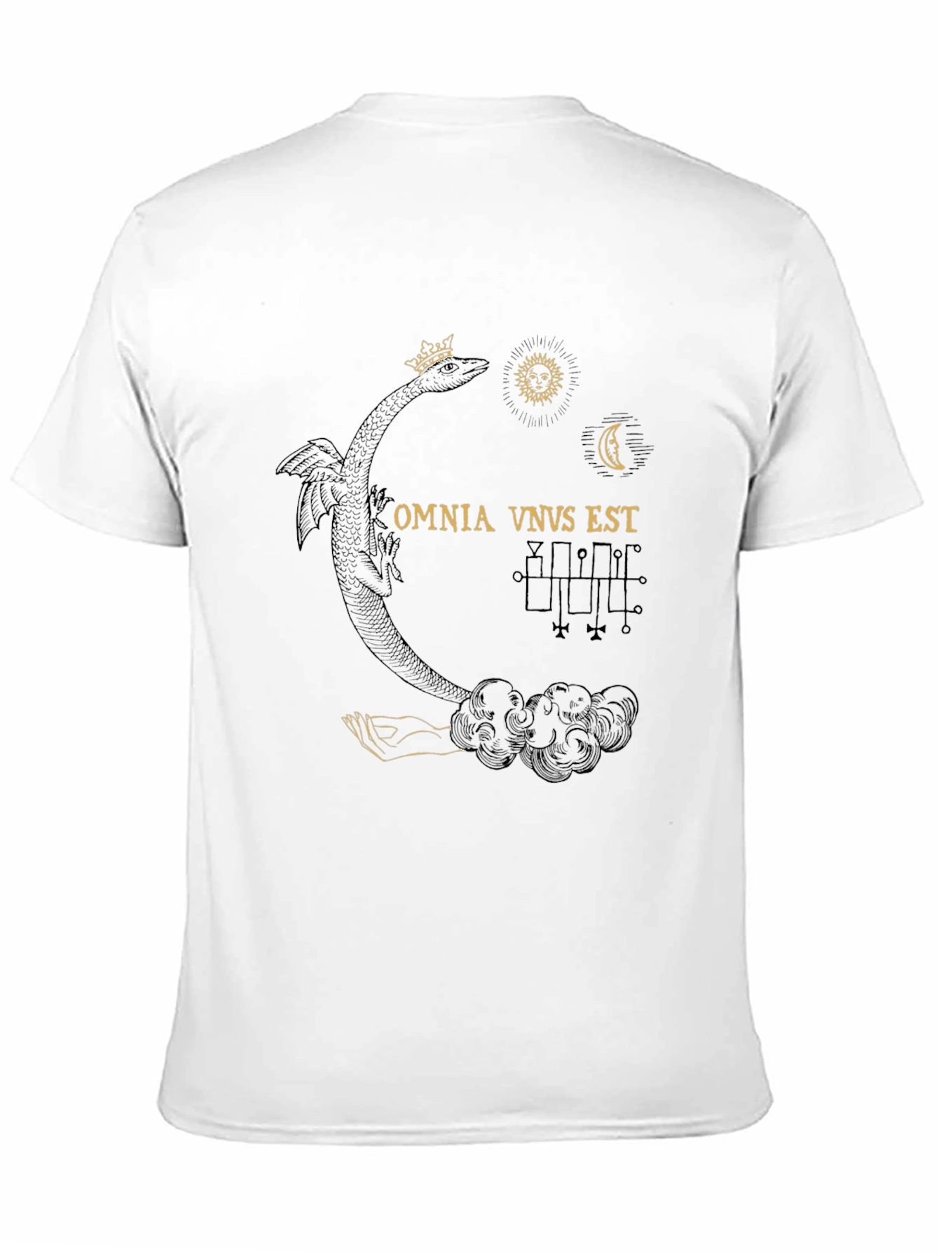 Black Occult Dragon Graphic Tee - Black view 11