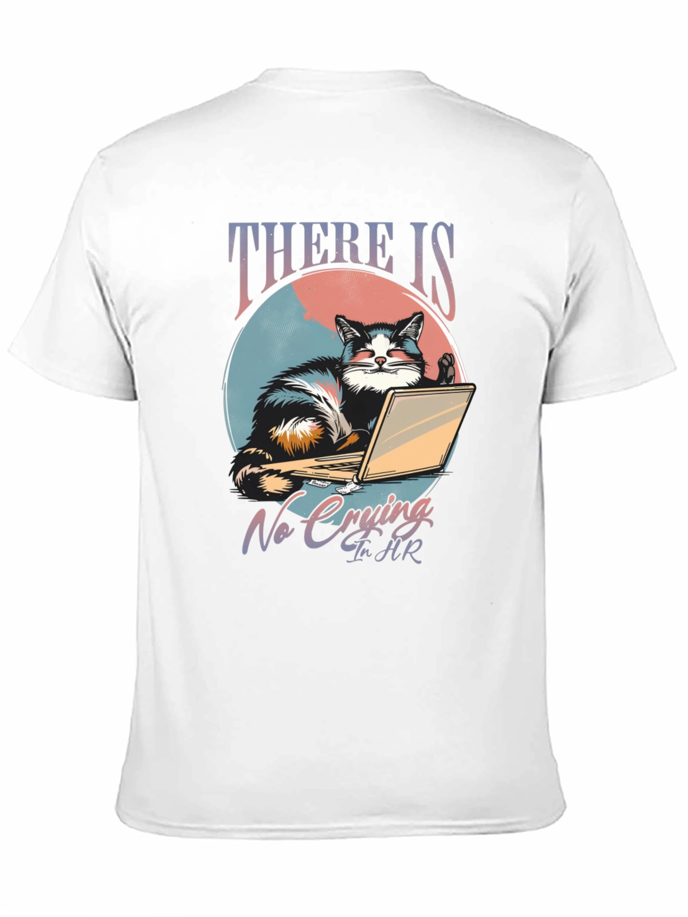 Black There Is No Crying In HR Cat T-Shirt view 11
