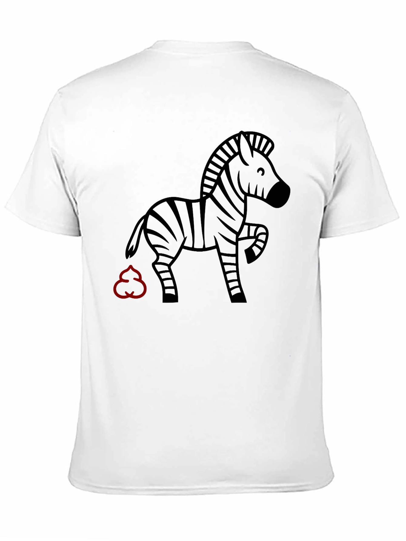 Black Funny Zebra Graphic Black T-Shirt view 11