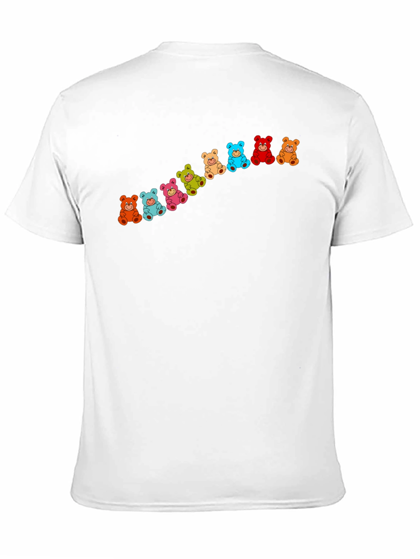 Black Colorful Gummy Bears Black T-Shirt view 11