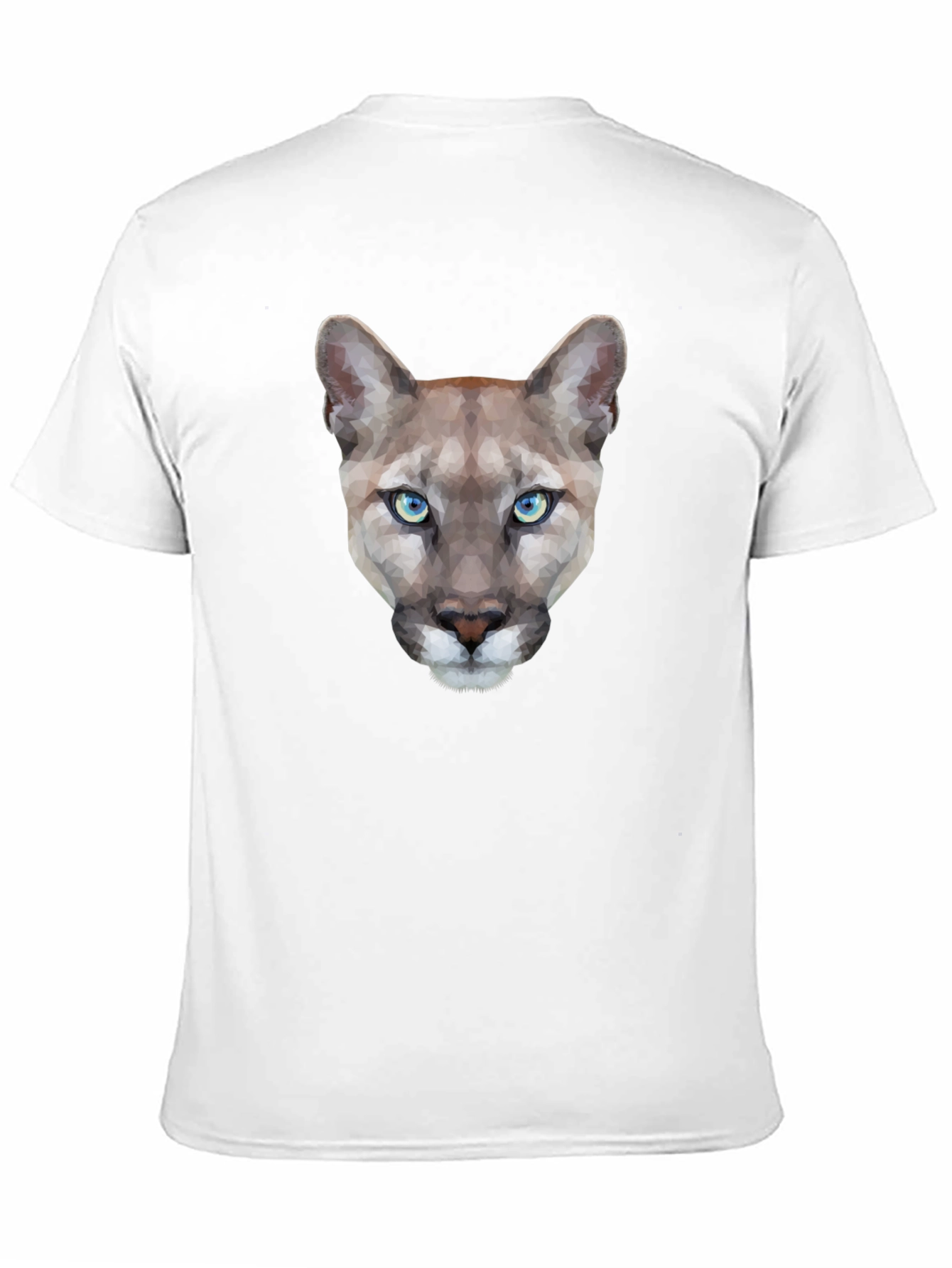Black Geometric Mountain Lion T-Shirt view 11