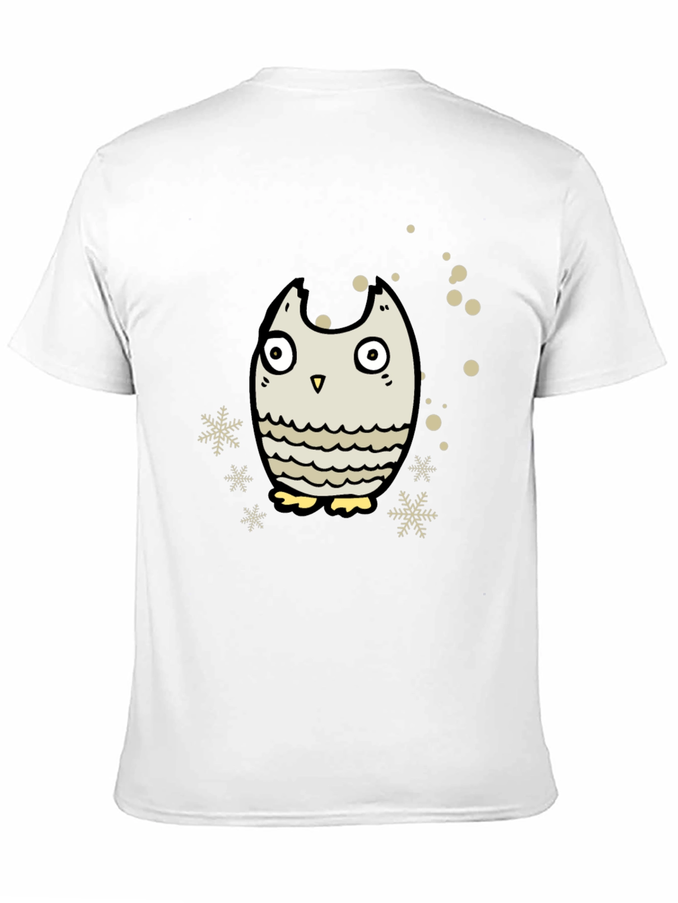 Black Owl Graphic Black T-Shirt - Winter Holiday Design view 11