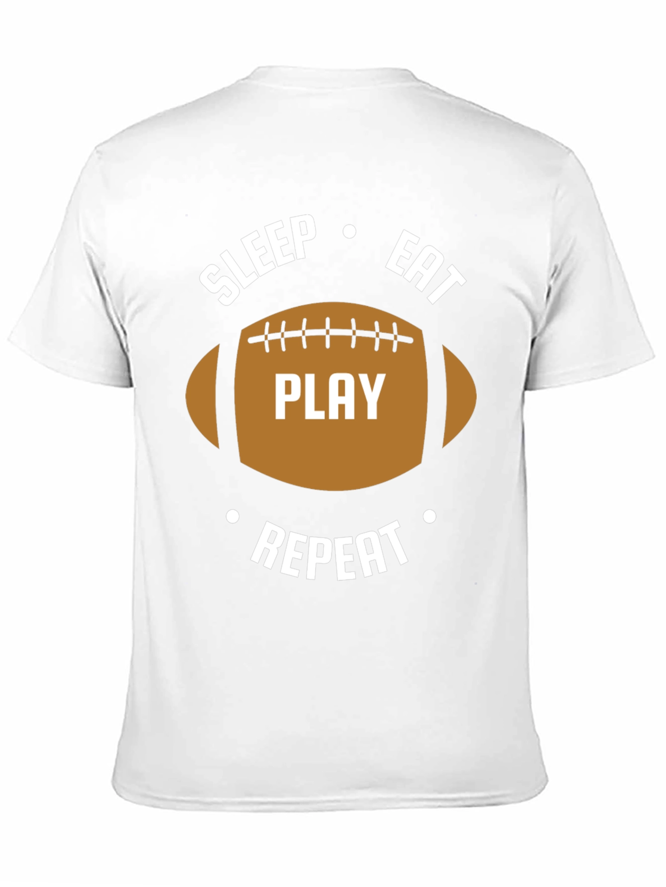 Black Sleep Eat Play Repeat Football Graphic T-Shirt view 11