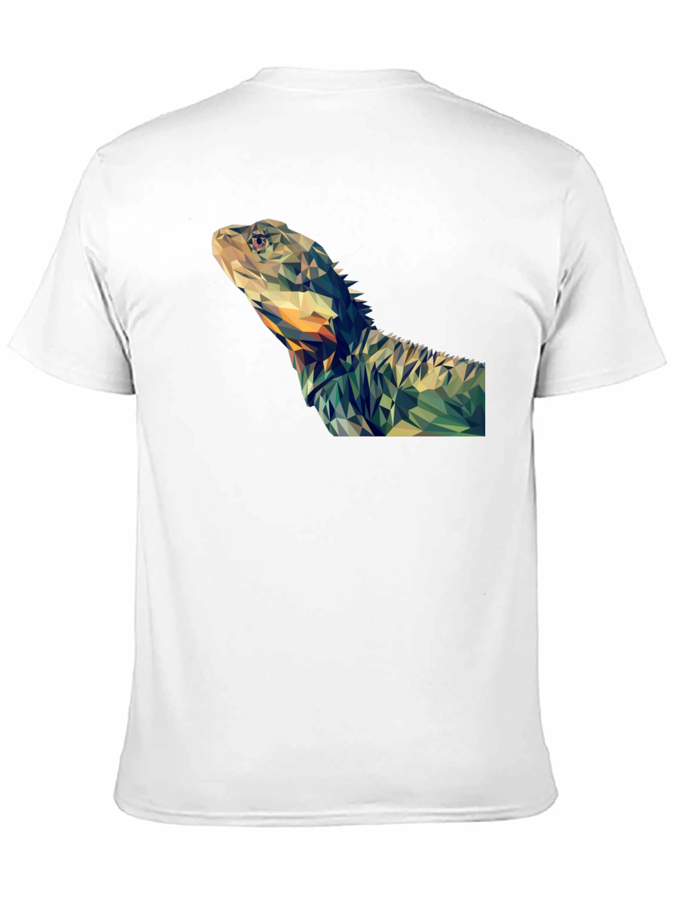 Black Geometric Lizard Graphic T-Shirt - Modern Poly Art Tee view 11