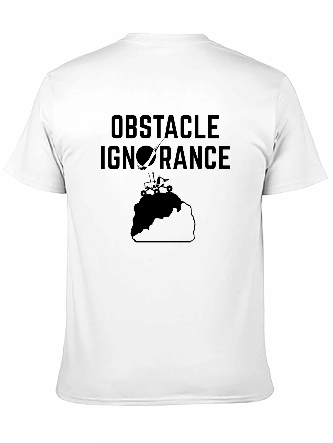 Black Obstacle Ignorance Black Graphic Tee view 11