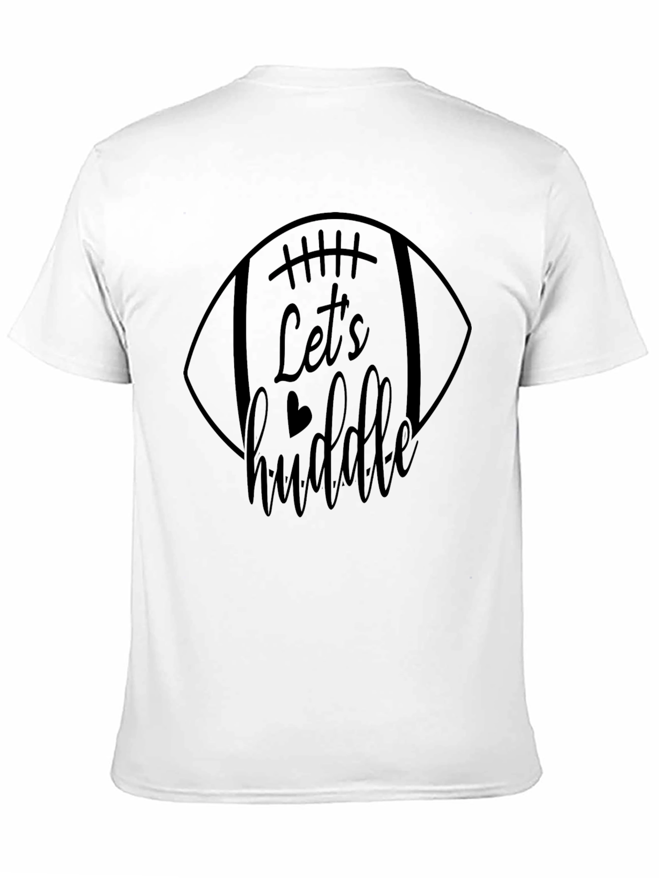 Black Let's Huddle Football Graphic Tee view 11