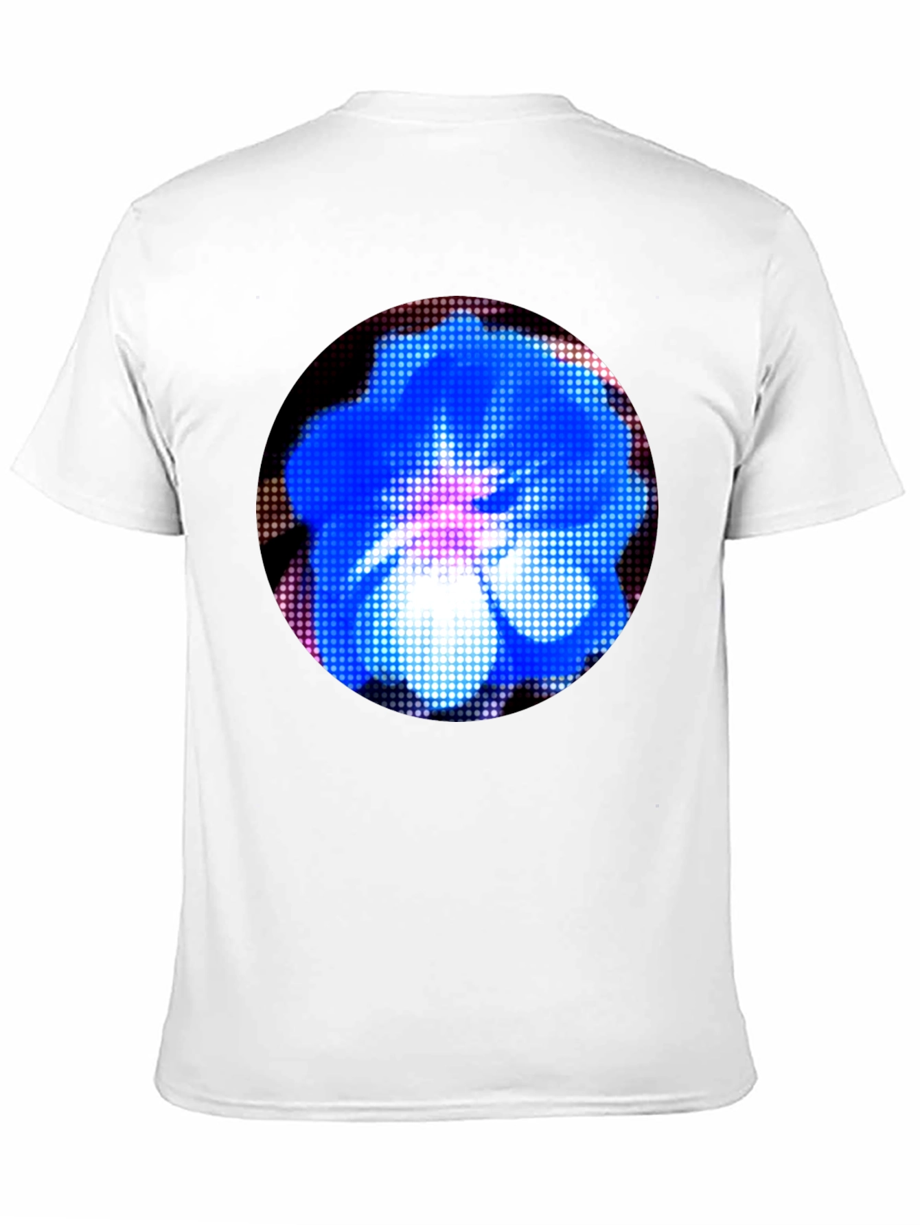Black Blue Flower Graphic Black T-Shirt view 11