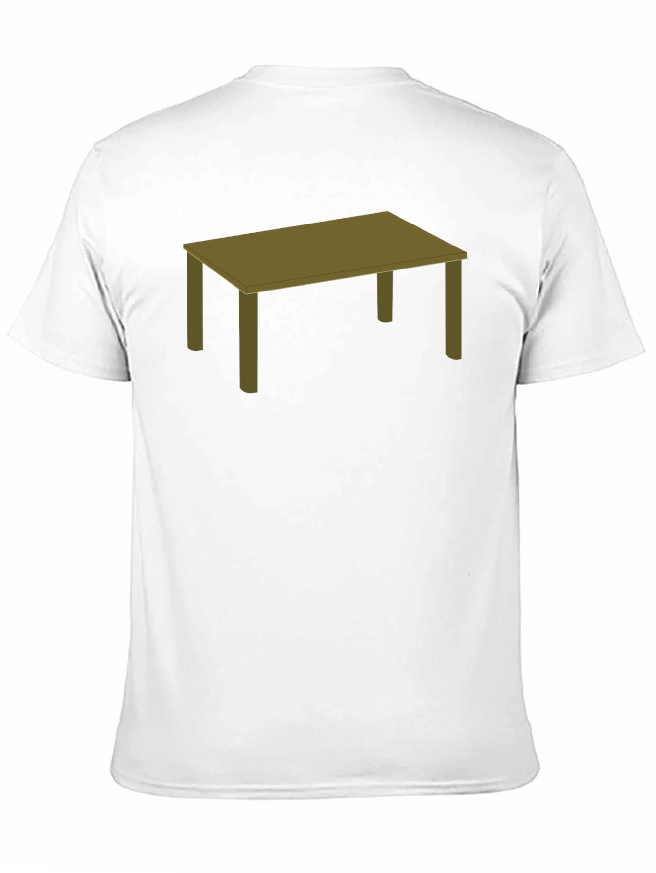 Black Men's Black T-Shirt with Table Graphic Tee view 11