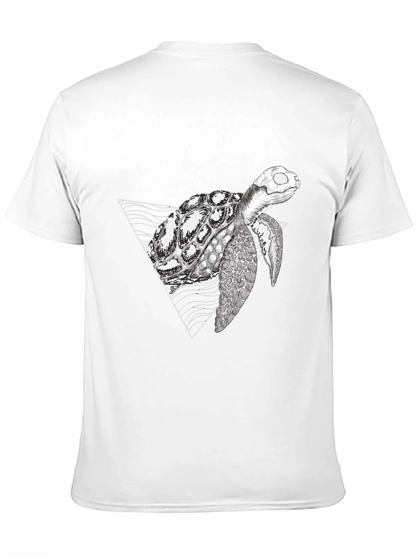 Black Geometric Turtle Black T-Shirt view 11