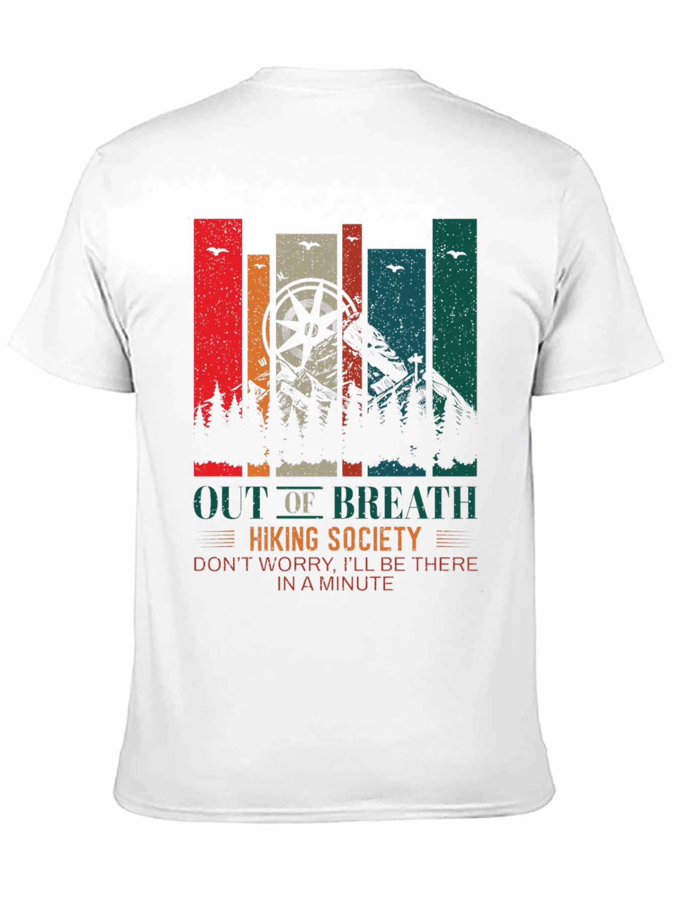 Black Out of Breath Hiking Society Graphic Tee view 11