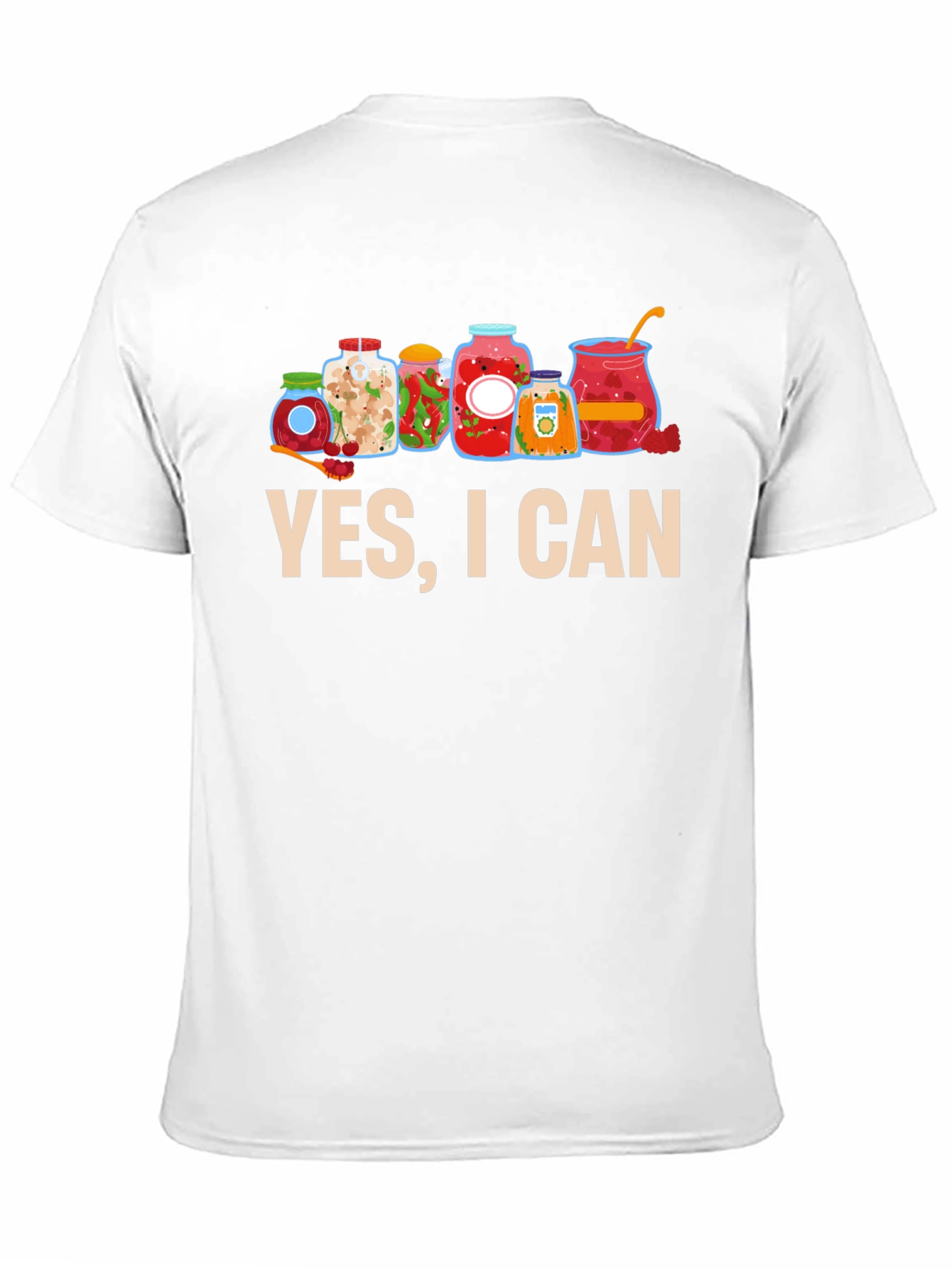 Black Yes I Can Funny Canning Jars T-Shirt view 11