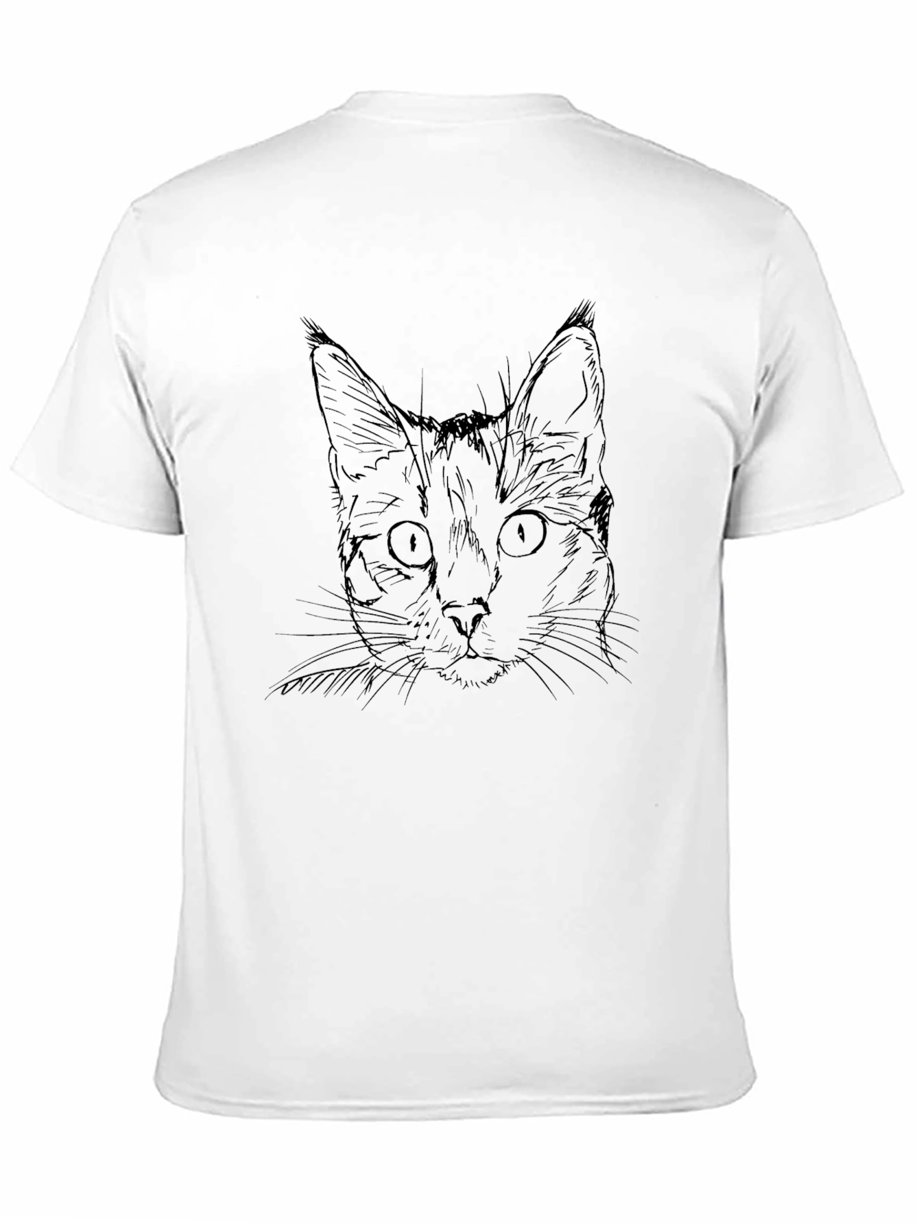Black Cat Sketch Graphic T-Shirt - Unisex Tee view 11