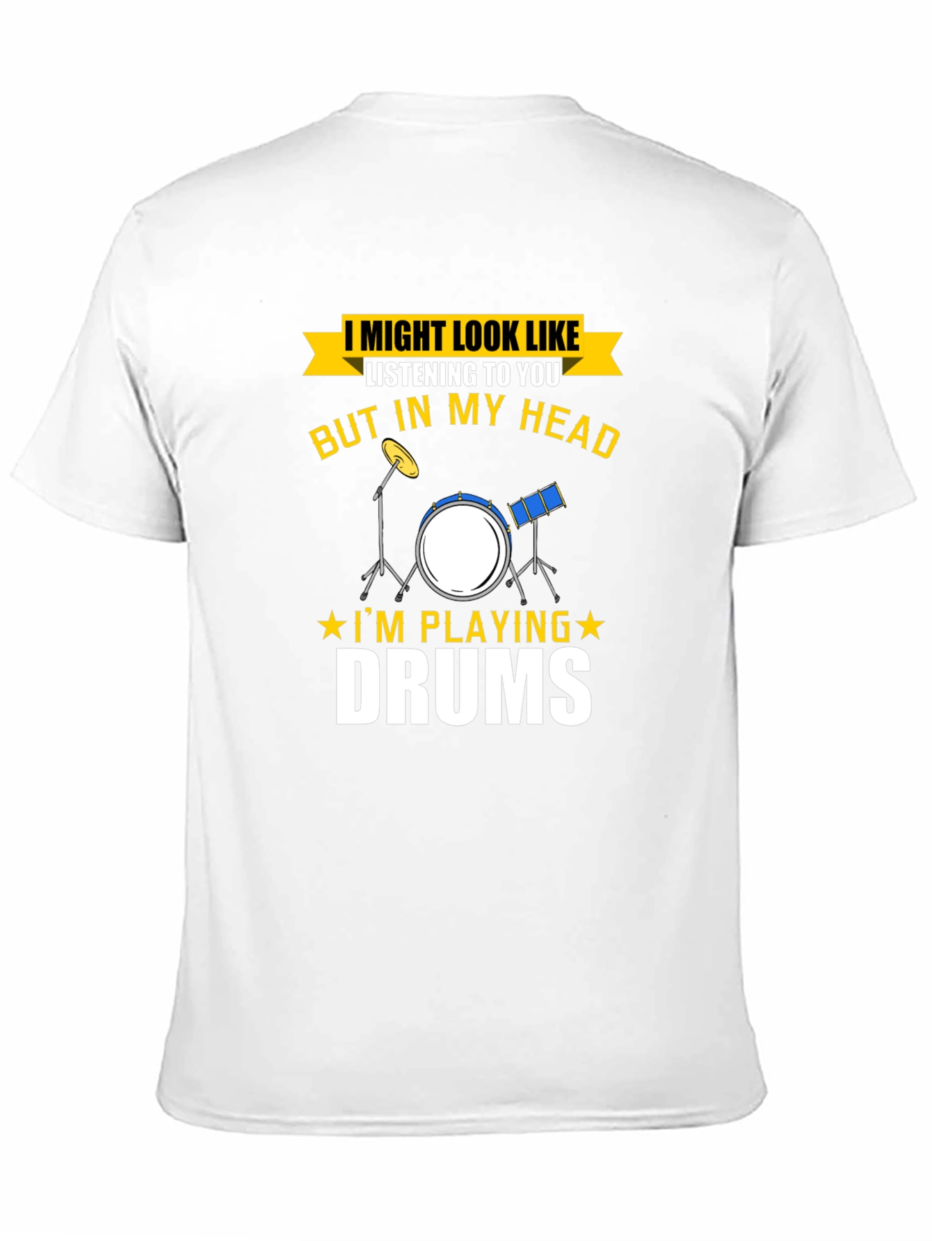 Black I Might Look Like Listening to You T-Shirt view 11