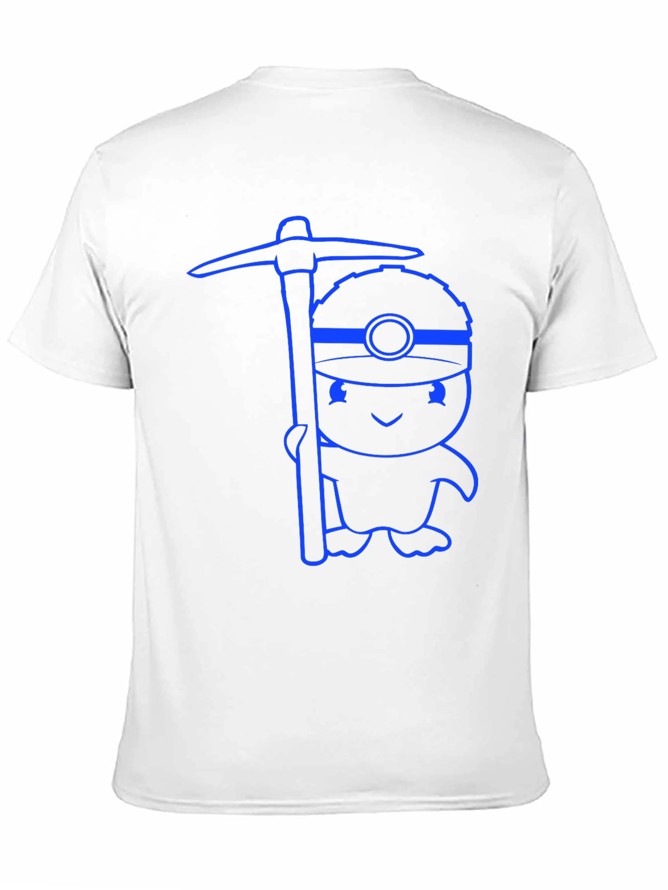 Black Cartoon Miner Graphic T-Shirt - Black view 11