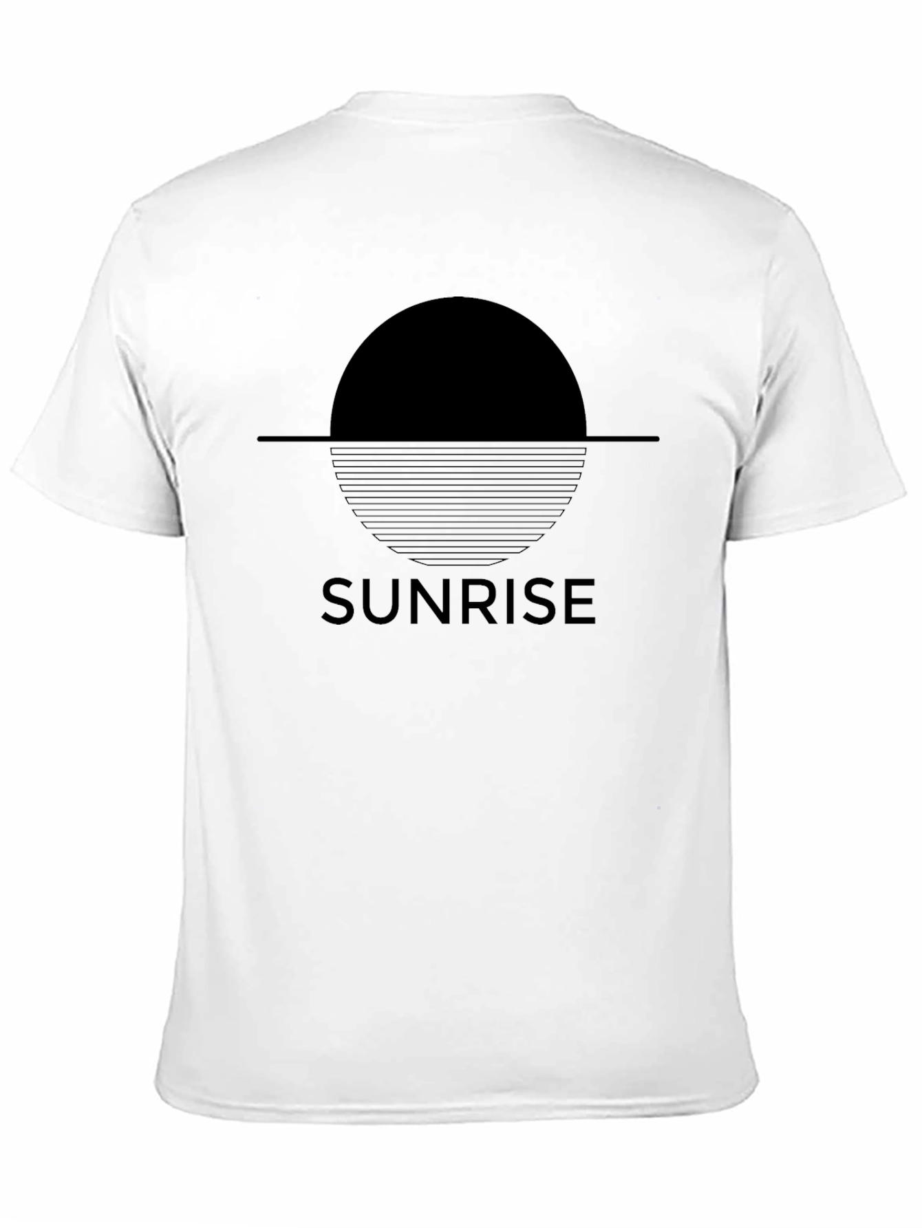 Black Sunrise Graphic T-Shirt - Minimalist Design view 11