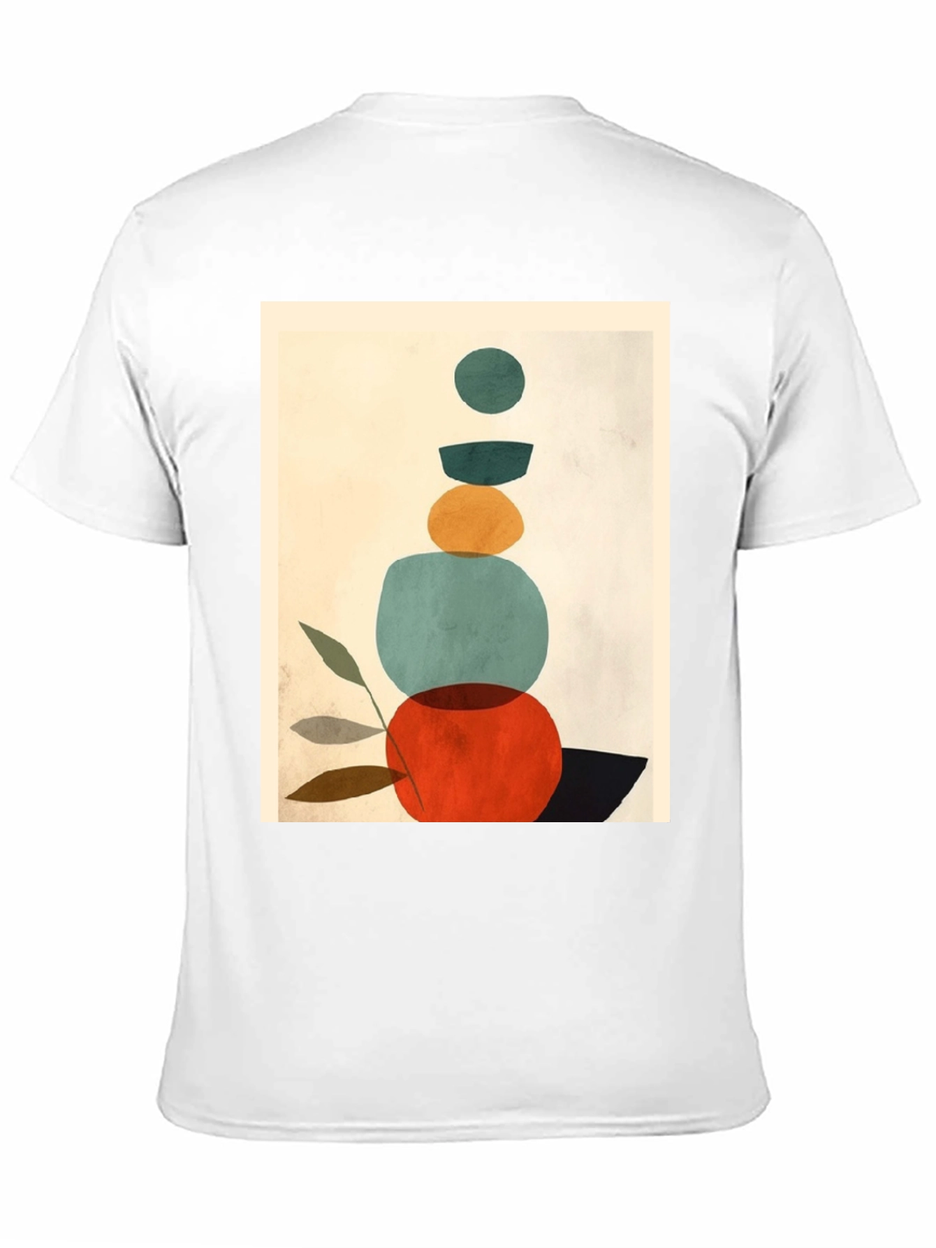 Black Modern Abstract Art Graphic Tee - Unisex Black T-Shirt view 11