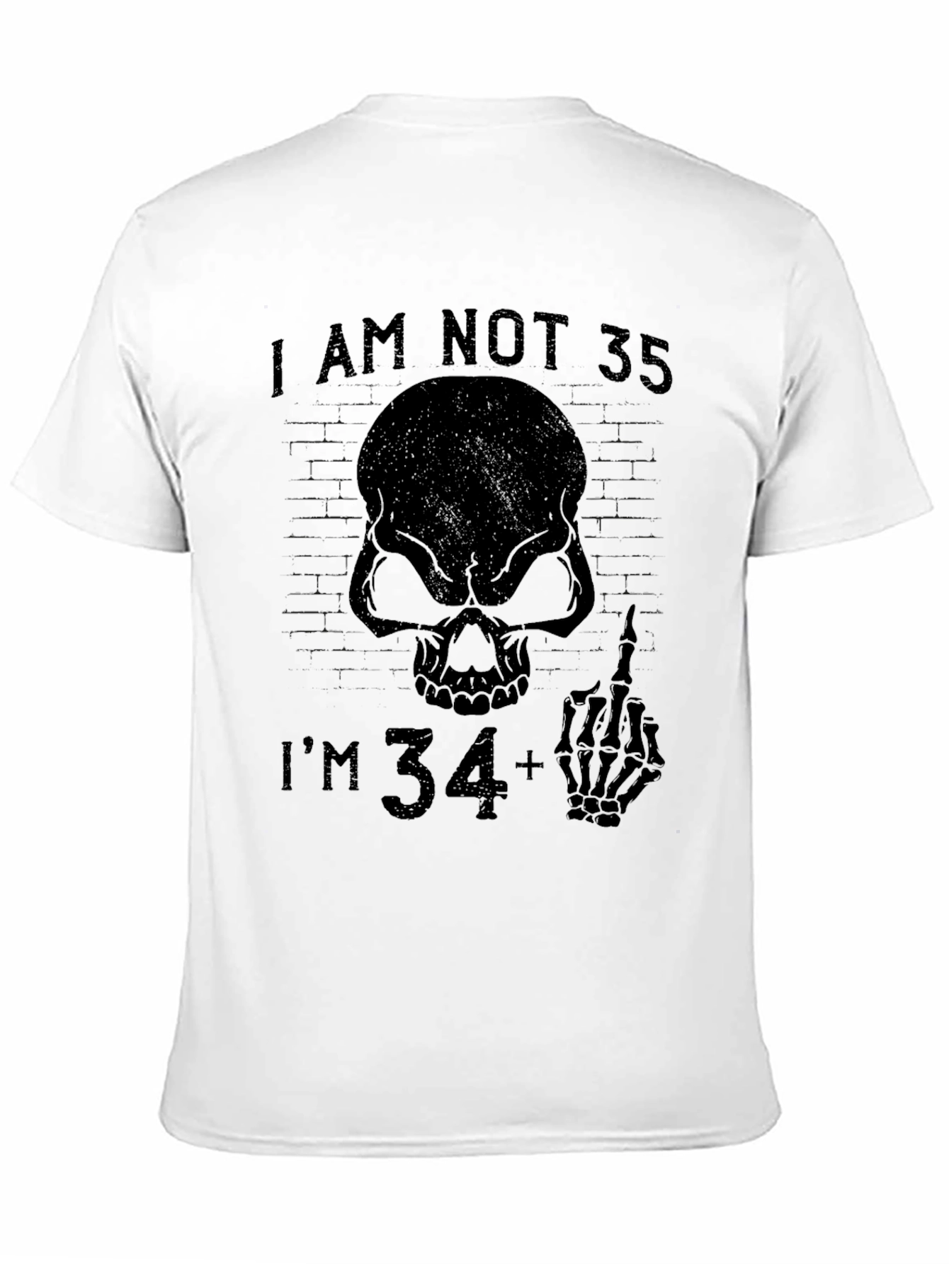 Black I'm Not 35 I'm 34+ Black T-Shirt view 11