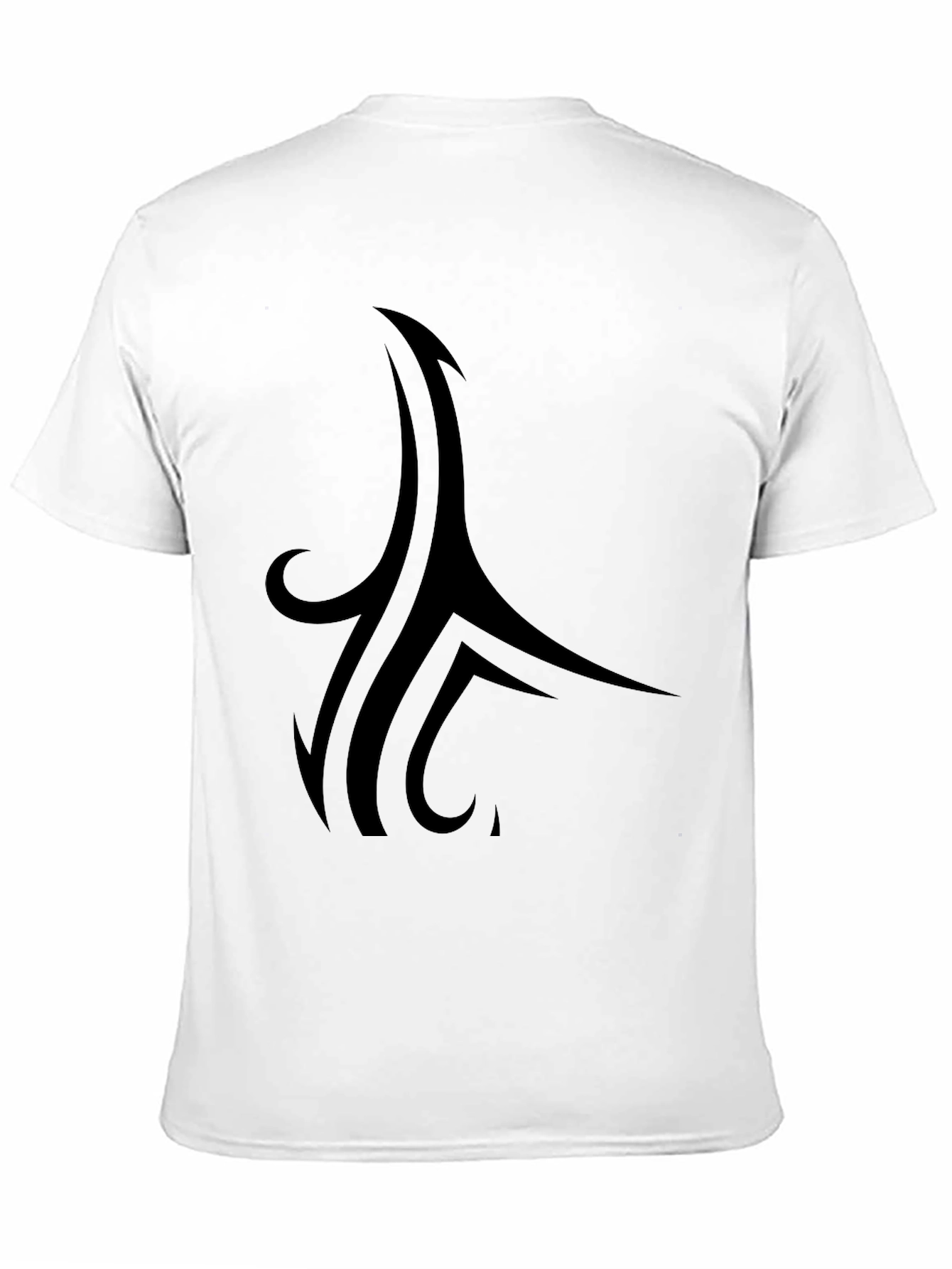 Black Stylish Black Tee with Tribal Design view 11
