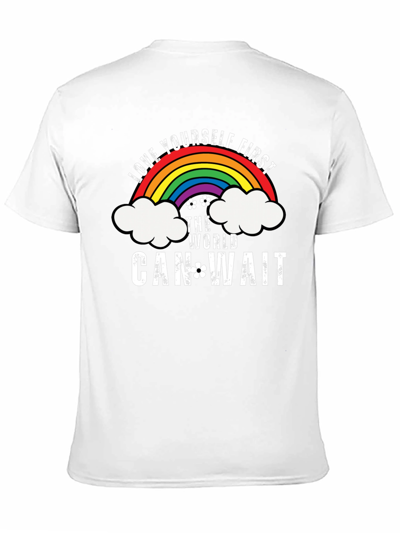Black Love Yourself First Graphic Tee - Rainbow Design view 11